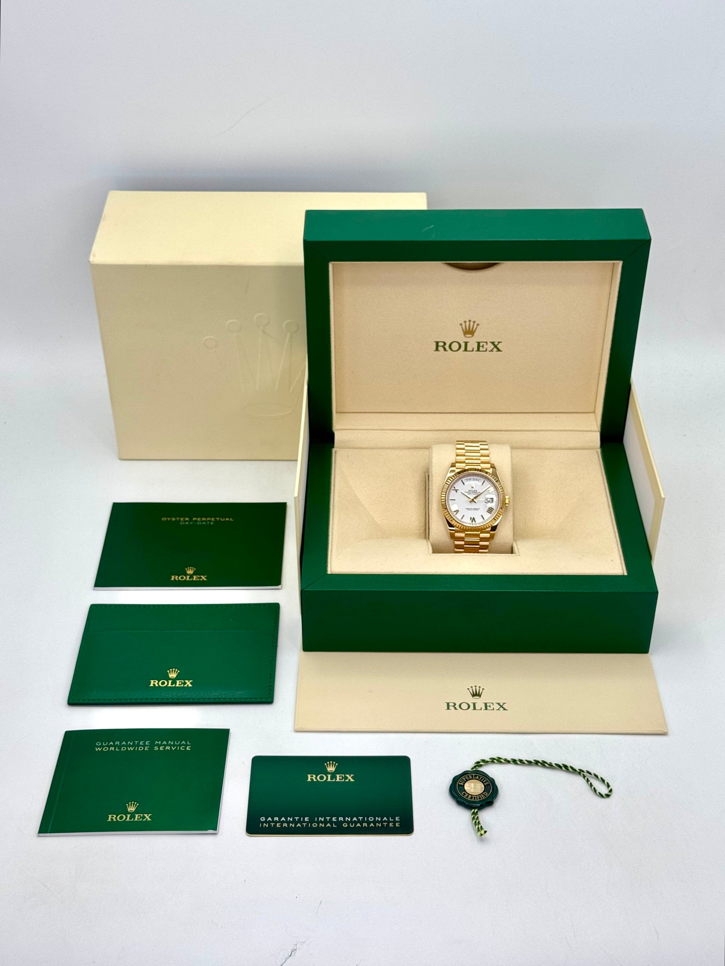 2022 Rolex Day-Date 40mm 228238 Presidential White Dial - MyWatchLLC