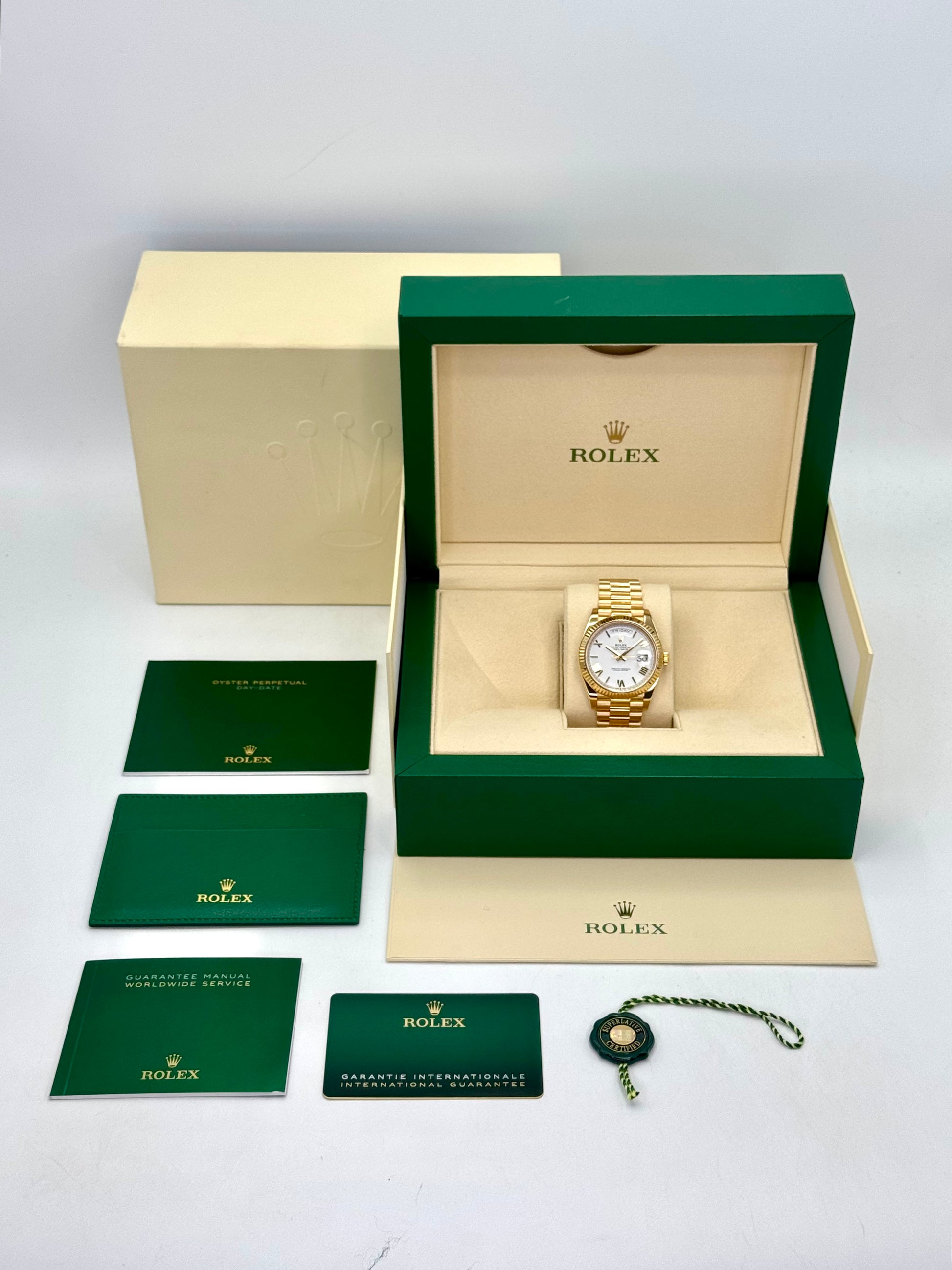 2022 Rolex Day-Date 40mm 228238 Presidential White Dial - MyWatchLLC