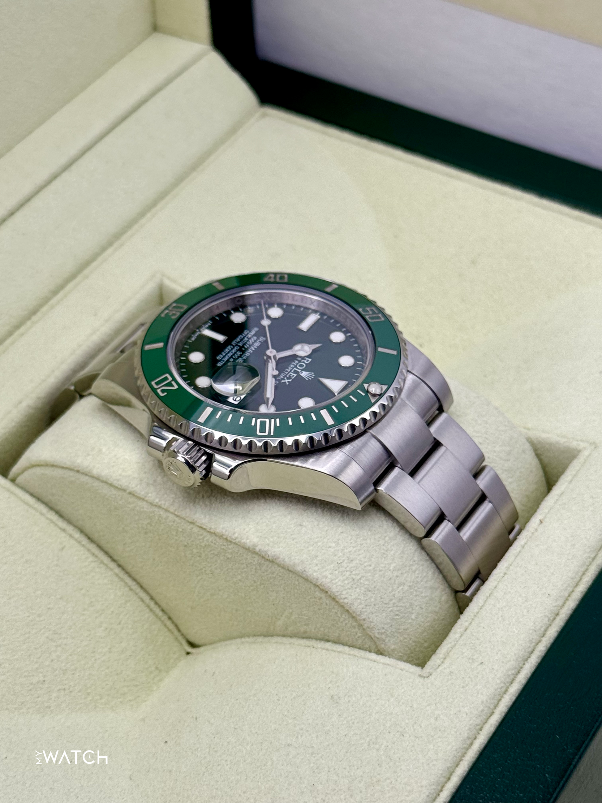 2014 Rolex Submariner "Hulk" 40mm 116610LV Green Dial - MyWatchLLC