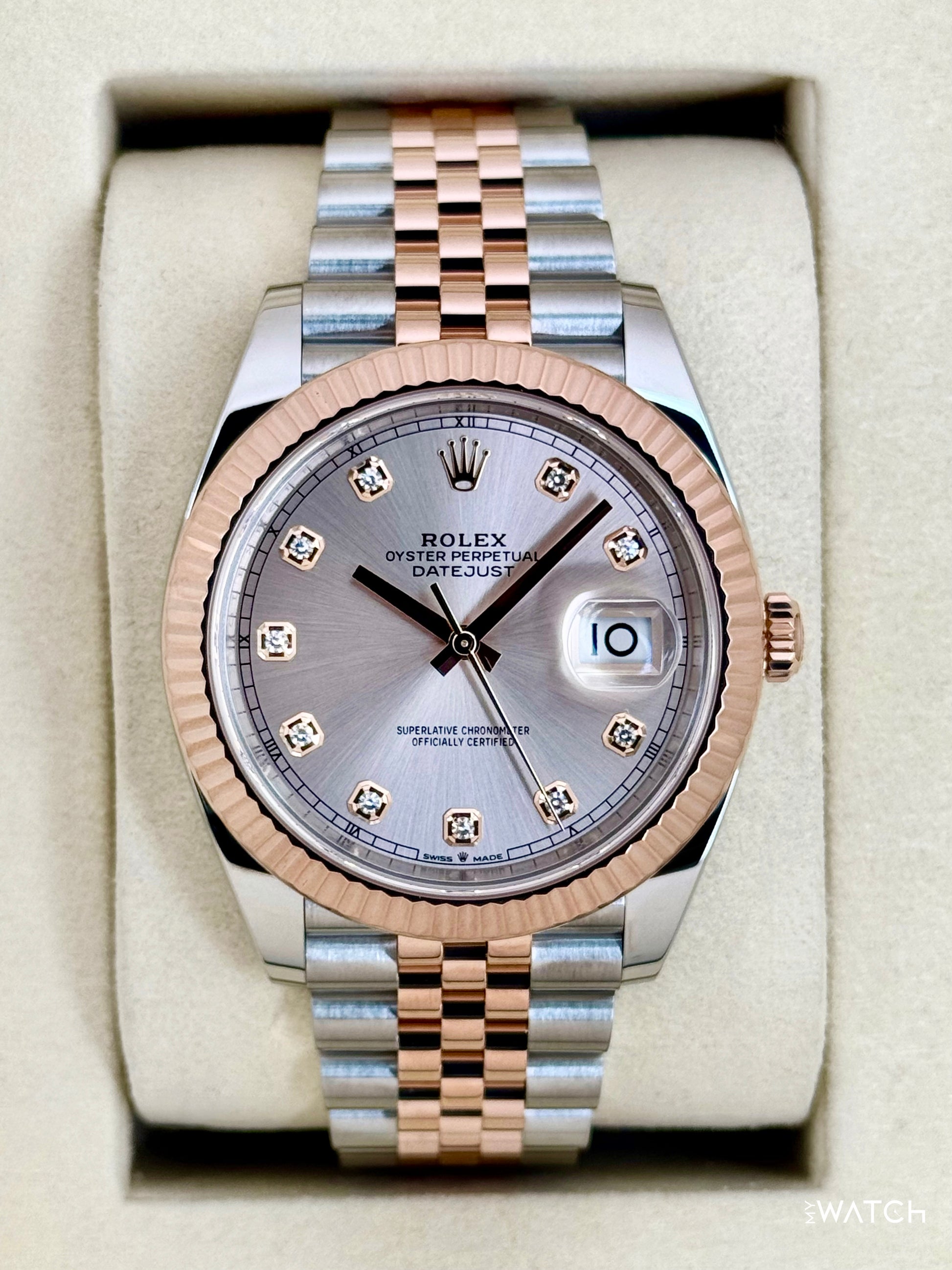 2025 Rolex Datejust 41mm 126331 Two-Tone Jubilee Sundust Diamond Dial - MyWatchLLC