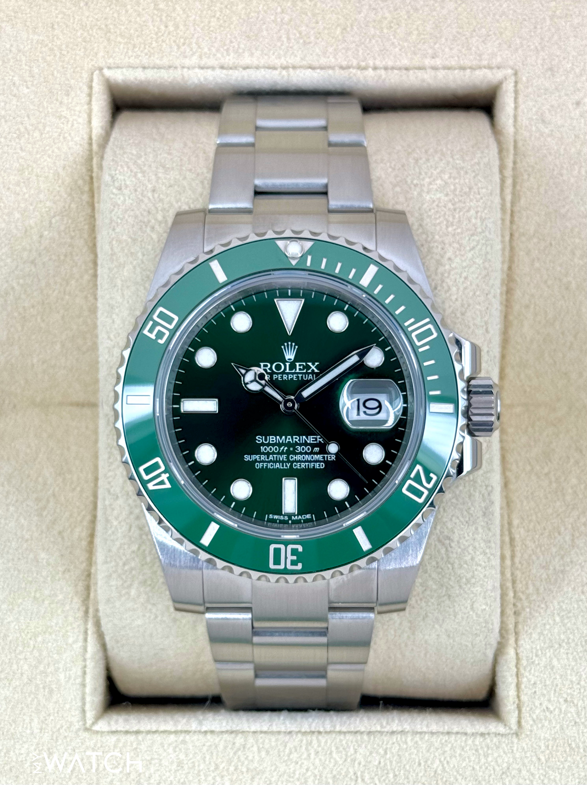 2015 Rolex Submariner “Hulk” 40mm 116610LV Green Dial - MyWatchLLC