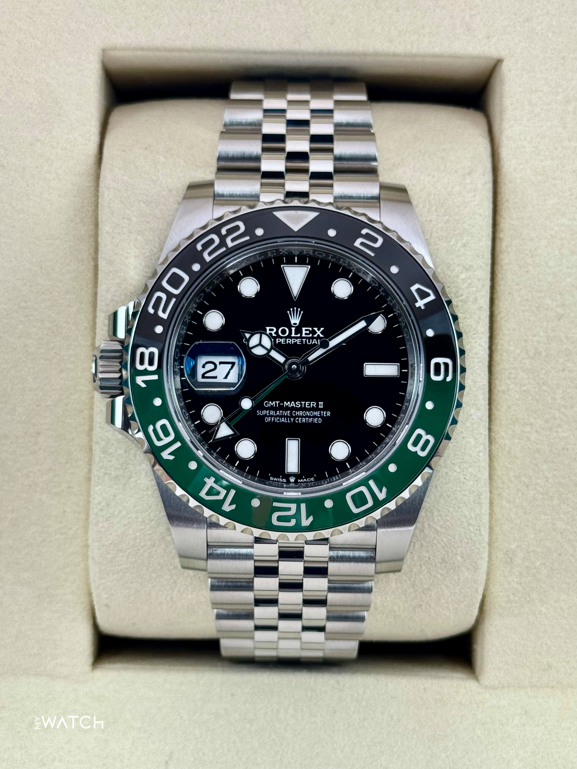 NEW 2025 Rolex GMT-Master II "Sprite" 40mm 126720VTNR Jubilee - MyWatchLLC