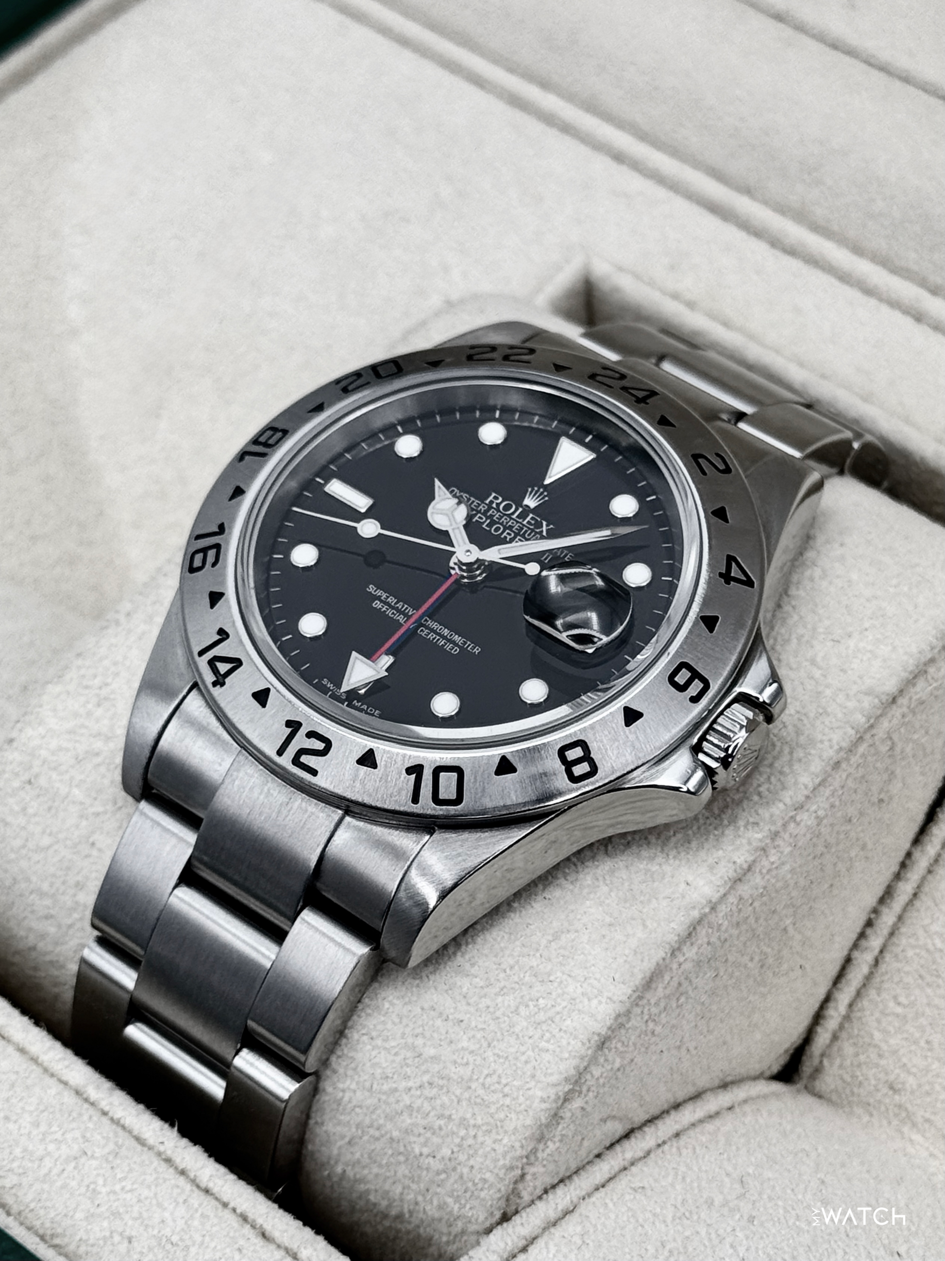 Rolex Explorer II 40mm 16570 Stainless Steel Black Dial - MyWatchLLC