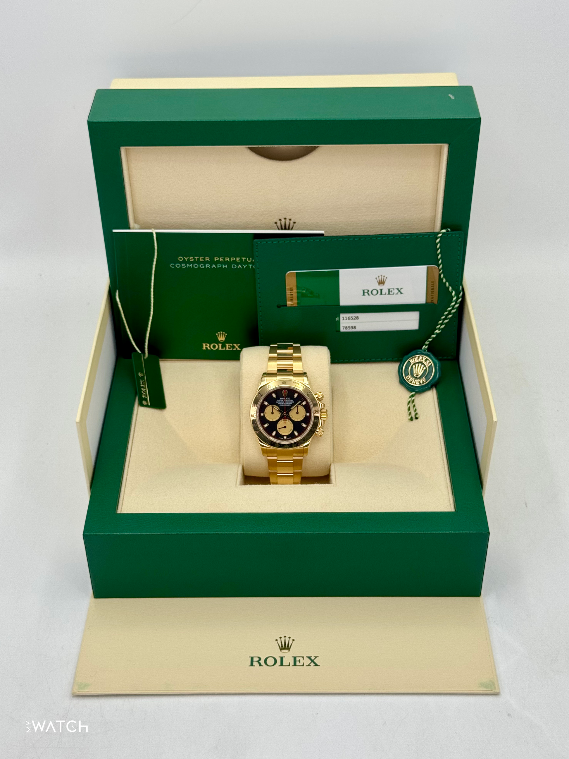 2015 Rolex Daytona "Paul Newman" 40mm 116528 Yellow Gold Black Dial - MyWatchLLC
