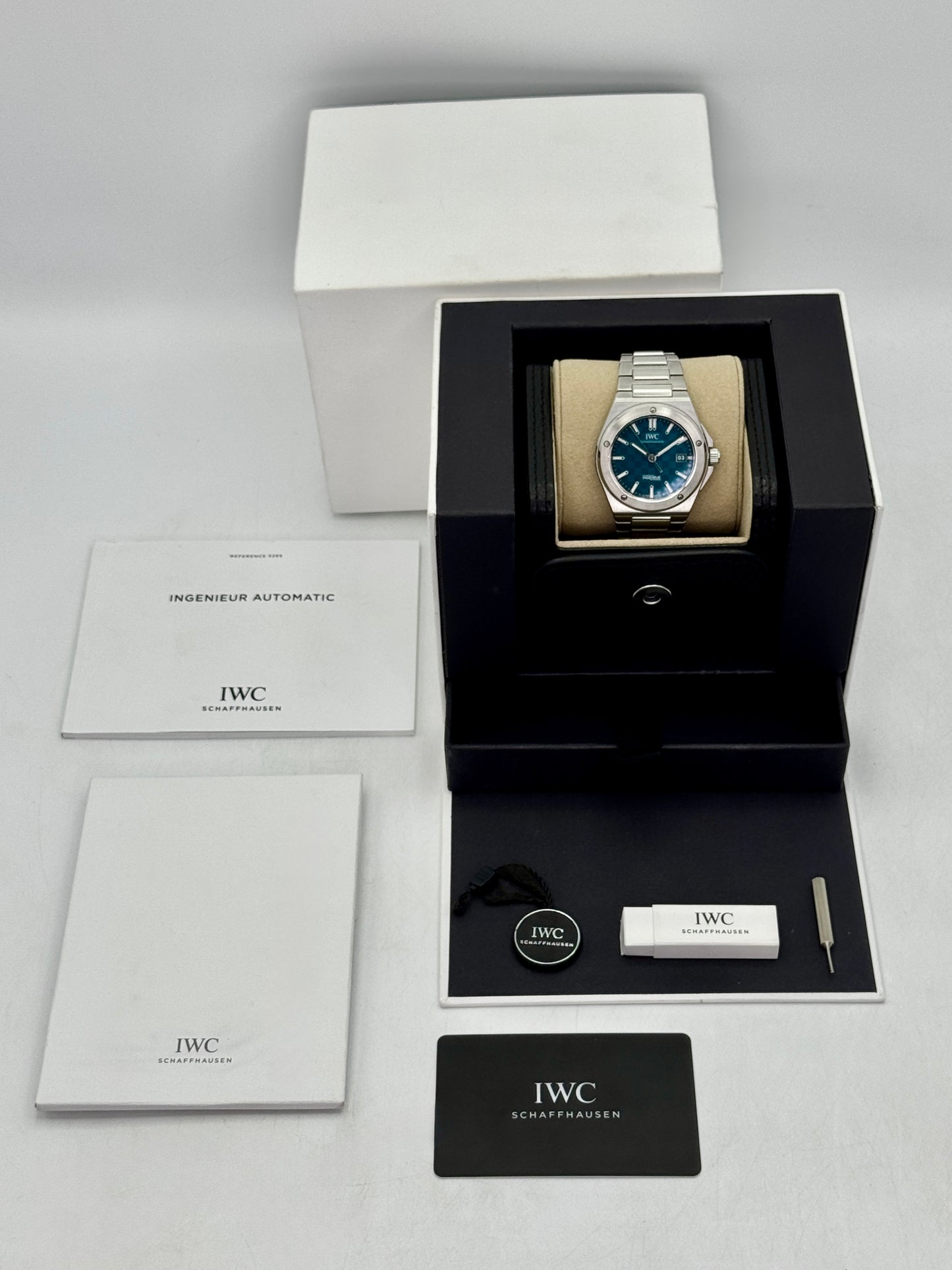 2023 IWC Ingenieur Automatic 40mm IW328903 Stainless Steel Aqua Dial