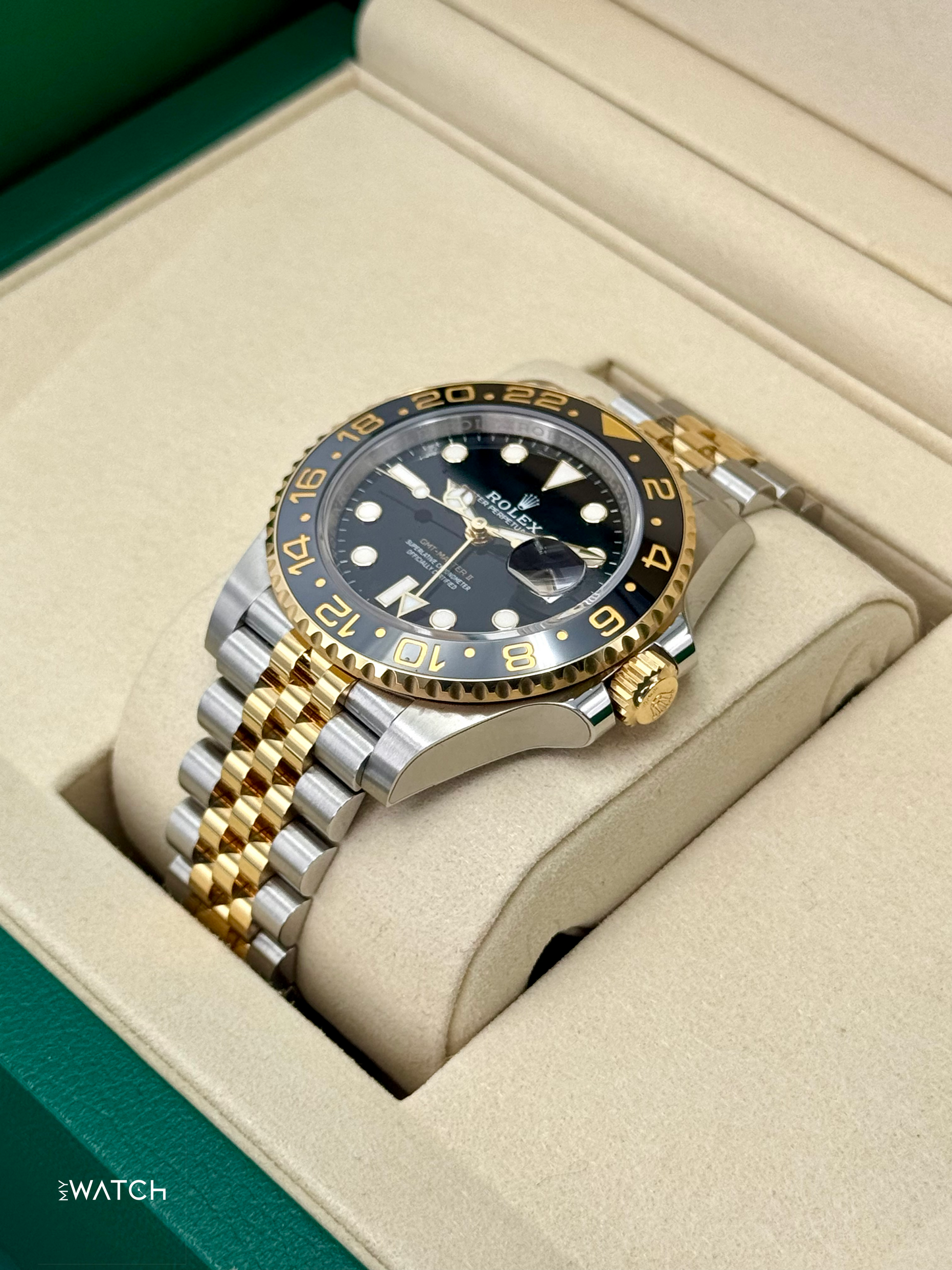 NEW 2025 Rolex GMT-Master II 40mm 126713GRNR Two-Tone Jubilee (STICKERED) - MyWatchLLC