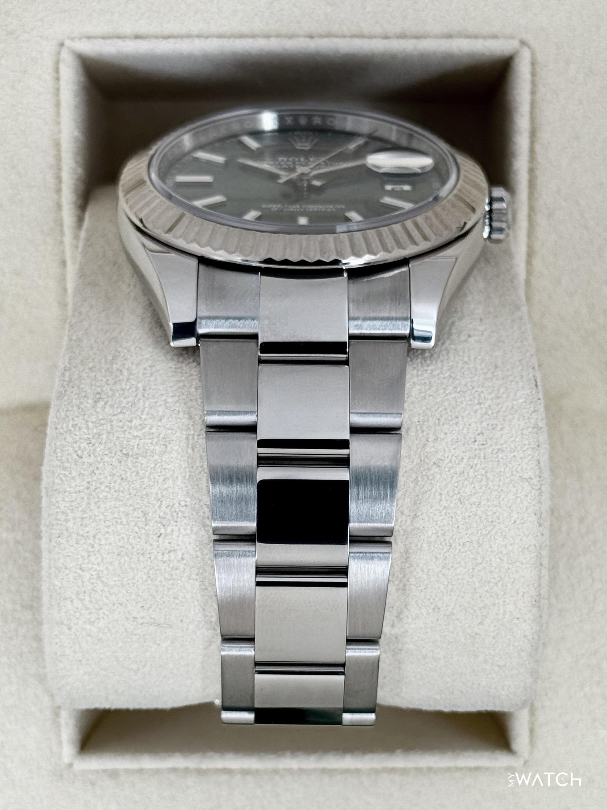 2023 Rolex Datejust 41mm 126334 Stainless Steel Oyster Mint Green Dial - MyWatchLLC