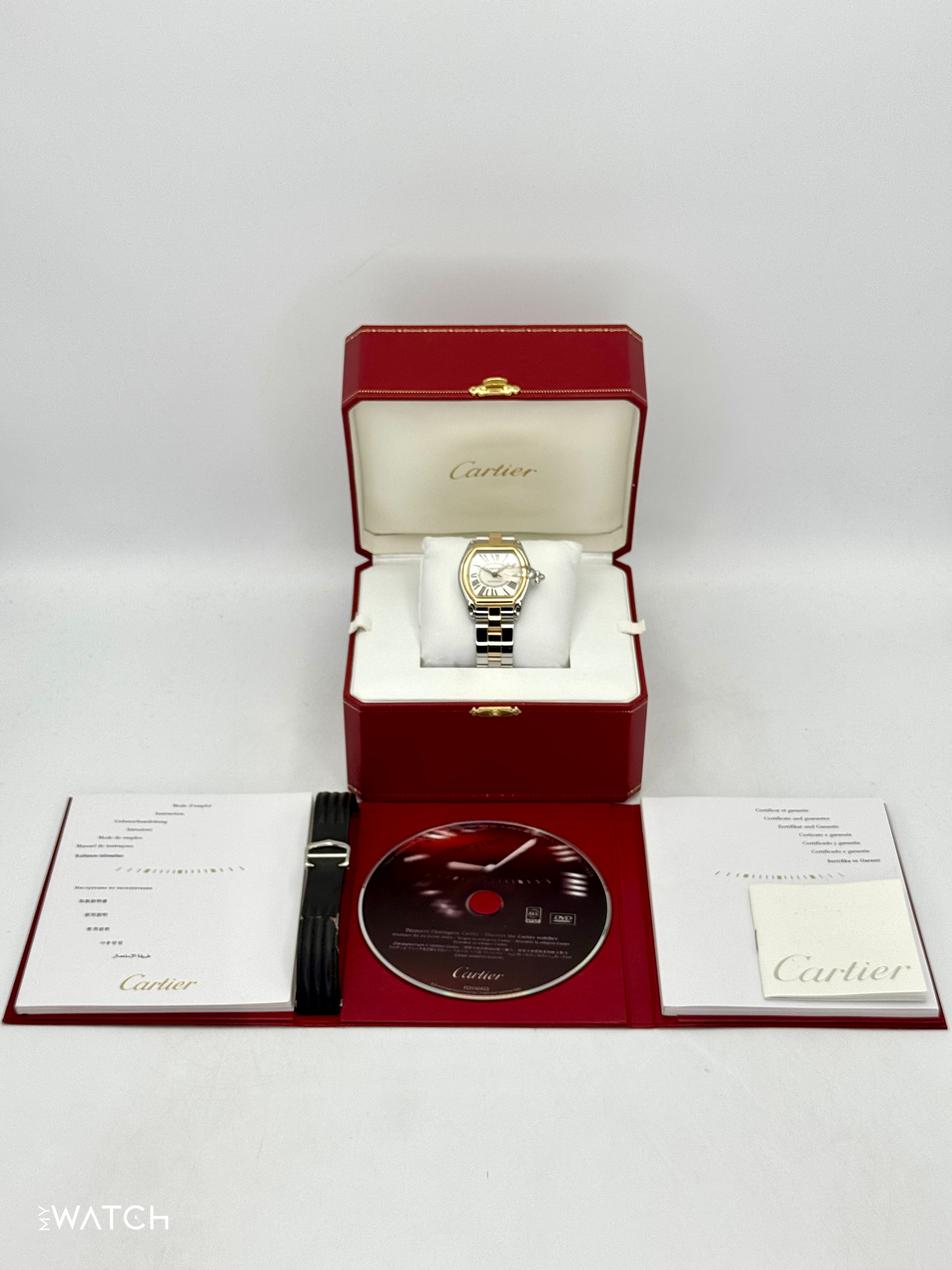 2009 Cartier Roadster 30.4mm 62031Y4 Two-Tone Silver Dial - MyWatchLLC