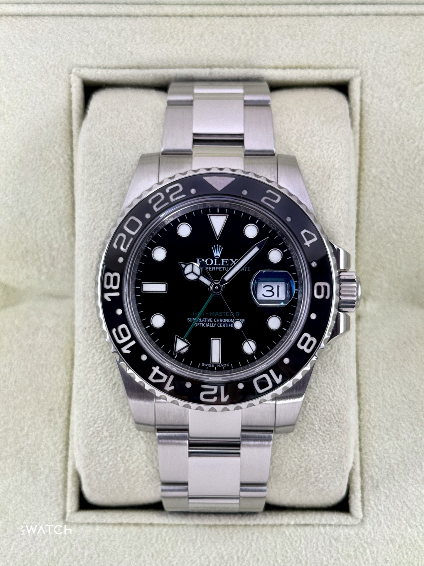 2014 Rolex GMT-Master II 40mm 116710LN Stainless Steel Black Dial