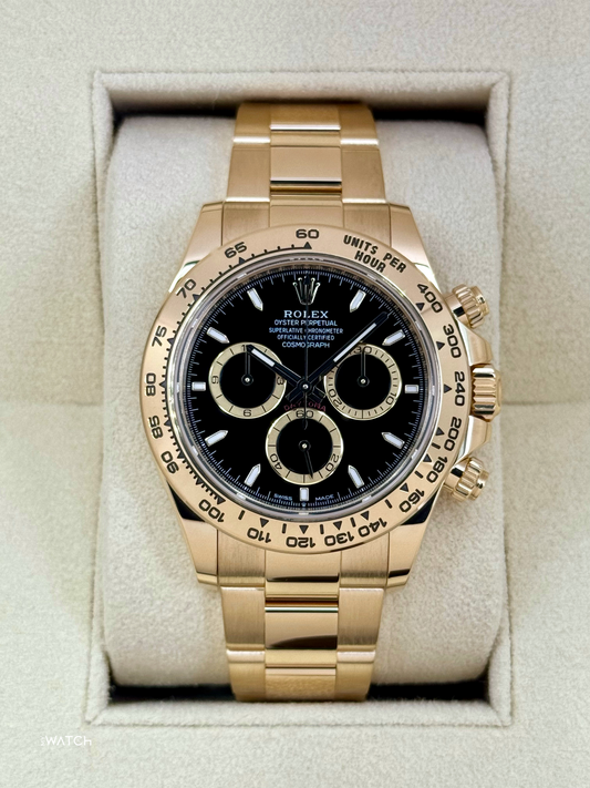 2025 Rolex Daytona 40mm 126508 18kt Yellow Gold Black Dial - MyWatchLLC