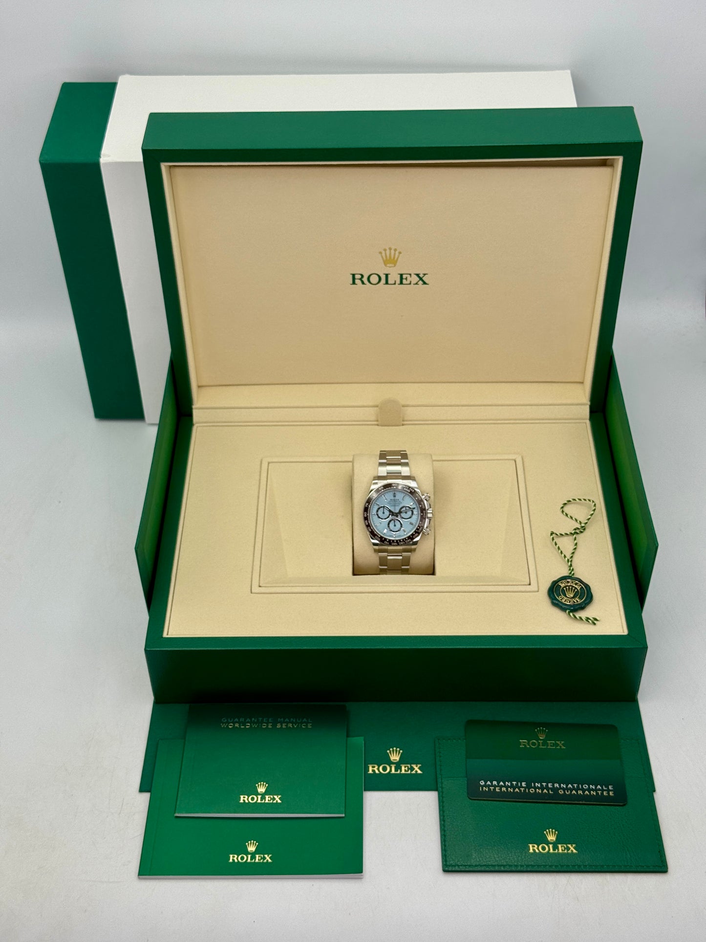 NEW 2025 Rolex Daytona 40mm 126506 Platinum Ice-Blue Diamond Baguette Dial
