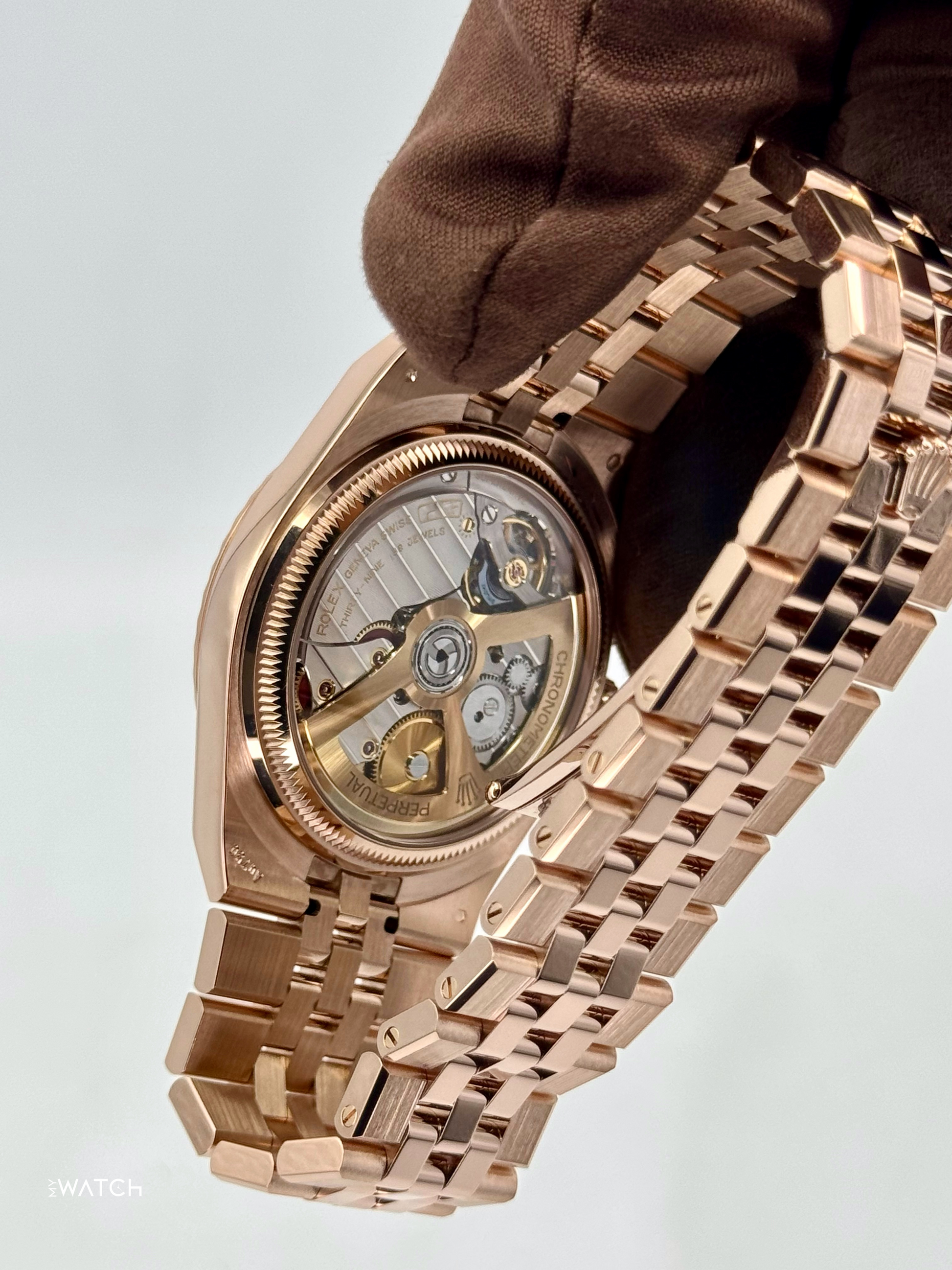 2025 Rolex Land-Dweller 36mm 127235 Rose Gold Flat Jubilee White Dial - MyWatchLLC