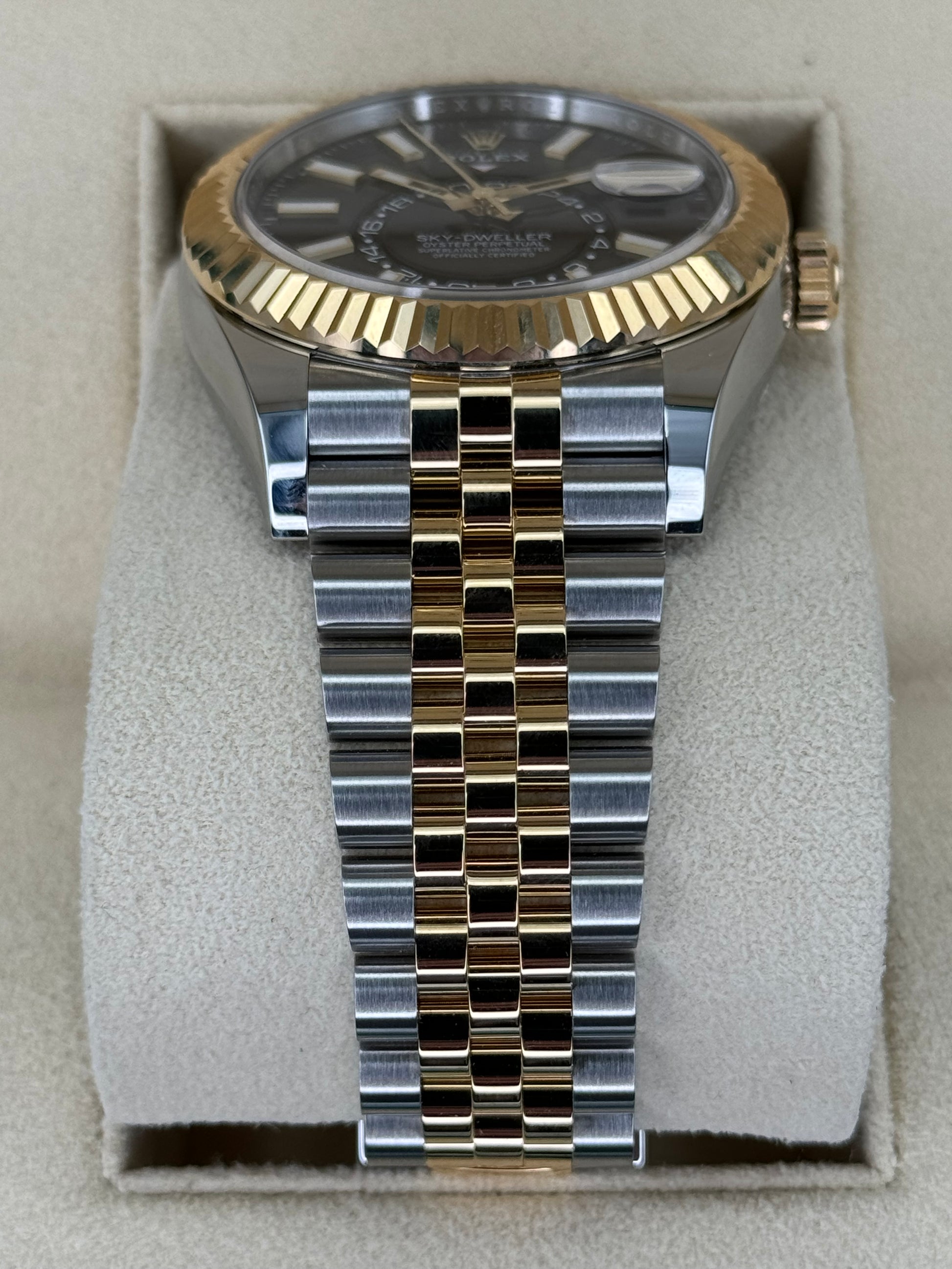 2023 Rolex Sky-Dweller 42mm 336933 Two-Tone Jubilee Black Dial - MyWatchLLC