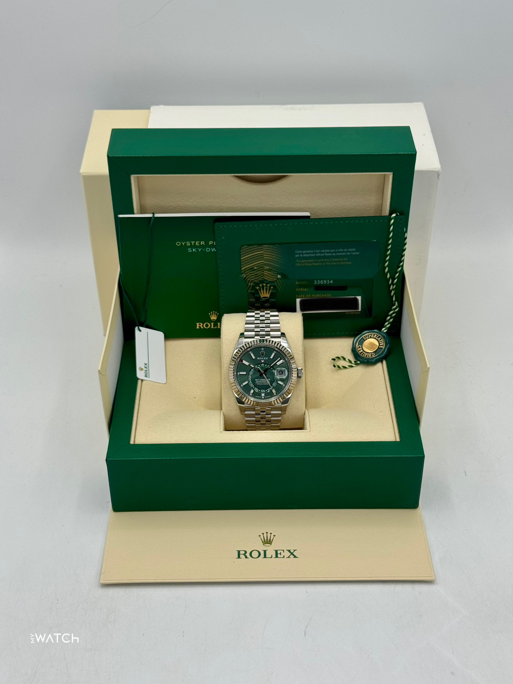 2025 Rolex Sky-Dweller 42mm 336934 Jubilee Green Dial - MyWatchLLC