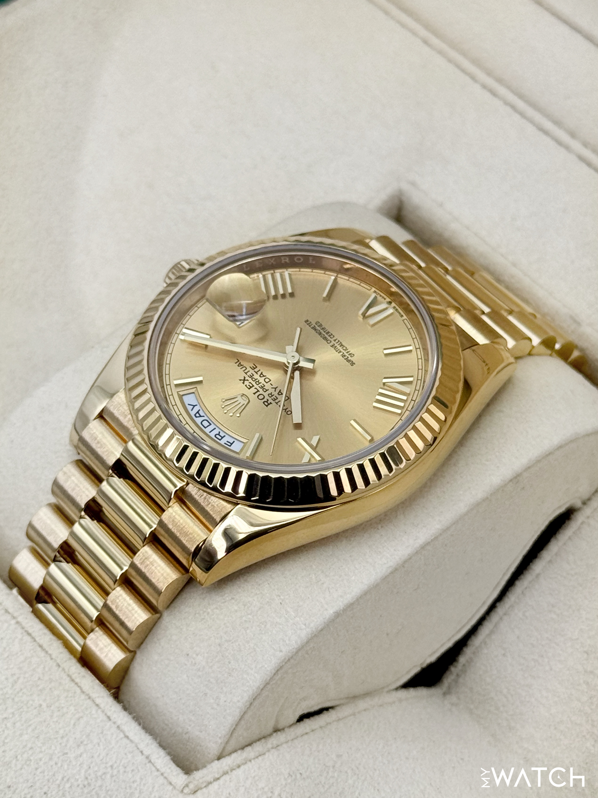 2022 Rolex Day-Date 40mm 228238 Presidential Champagne Dial - MyWatchLLC