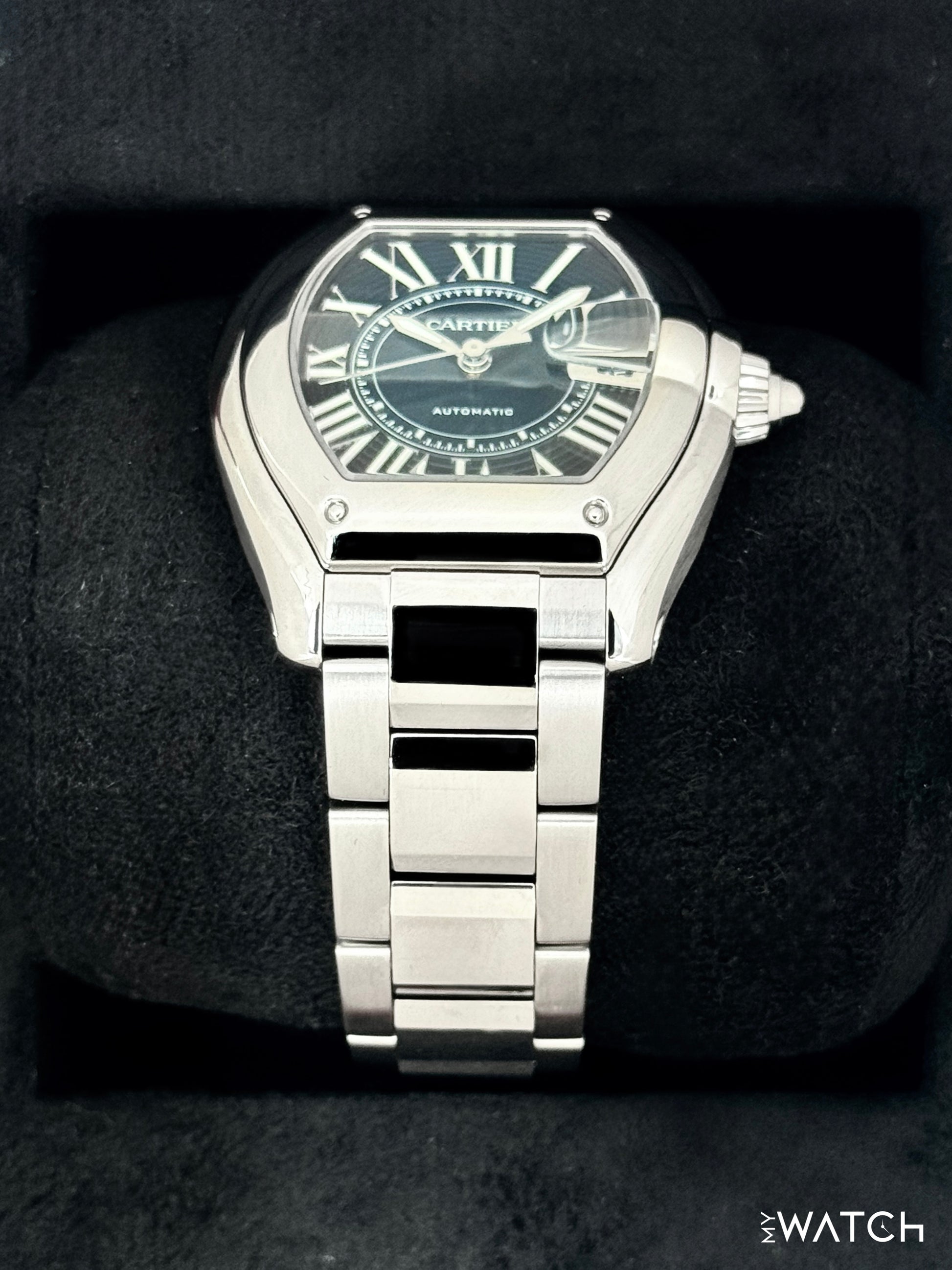 NEW 2026 Cartier Roadster 38.7mm WSRD0014 Stainless Steel Blue Dial - MyWatchLLC
