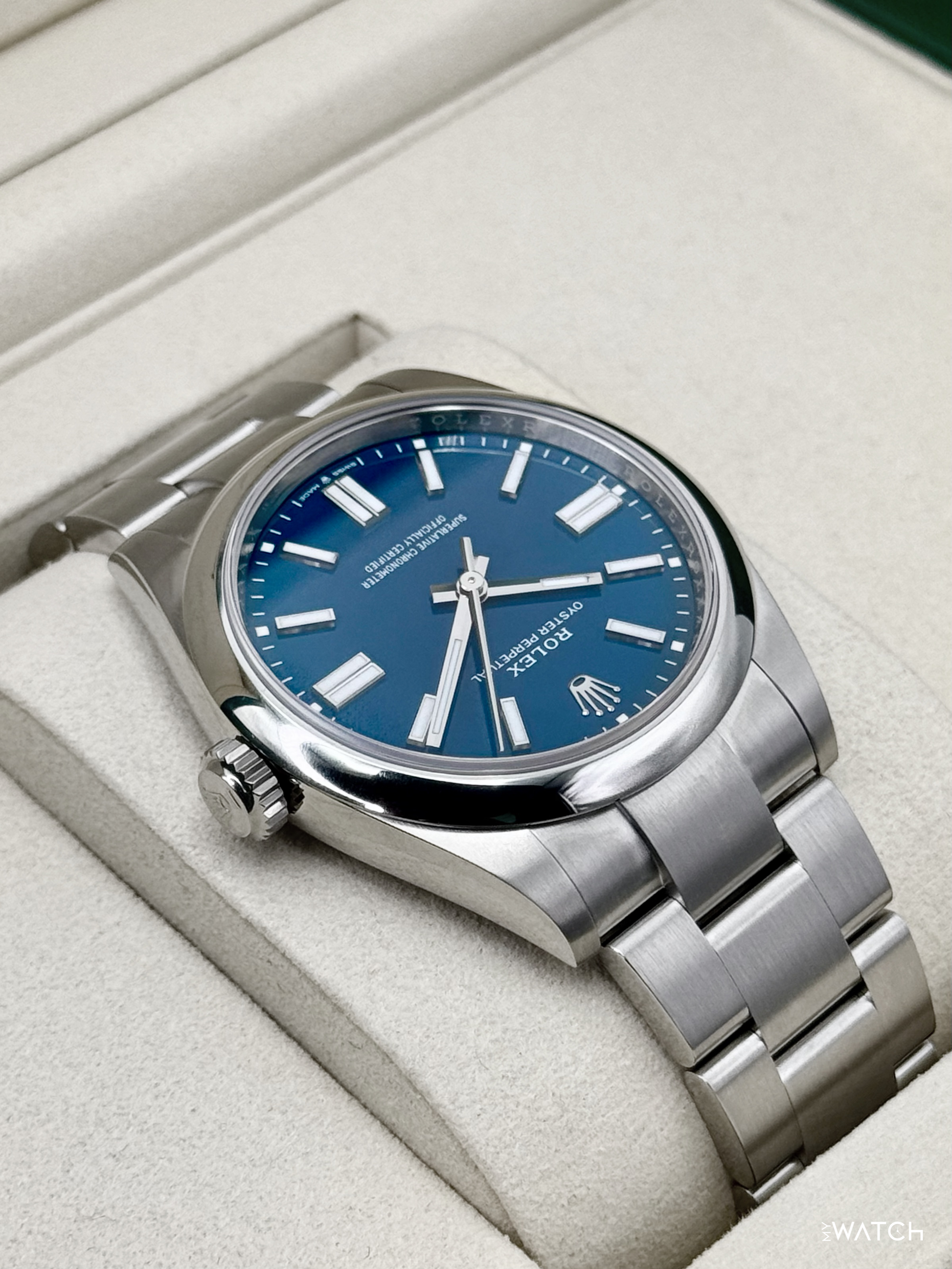 NEW 2026 Rolex Oyster Perpetual 41mm 134300 Med Blue Dial - MyWatchLLC