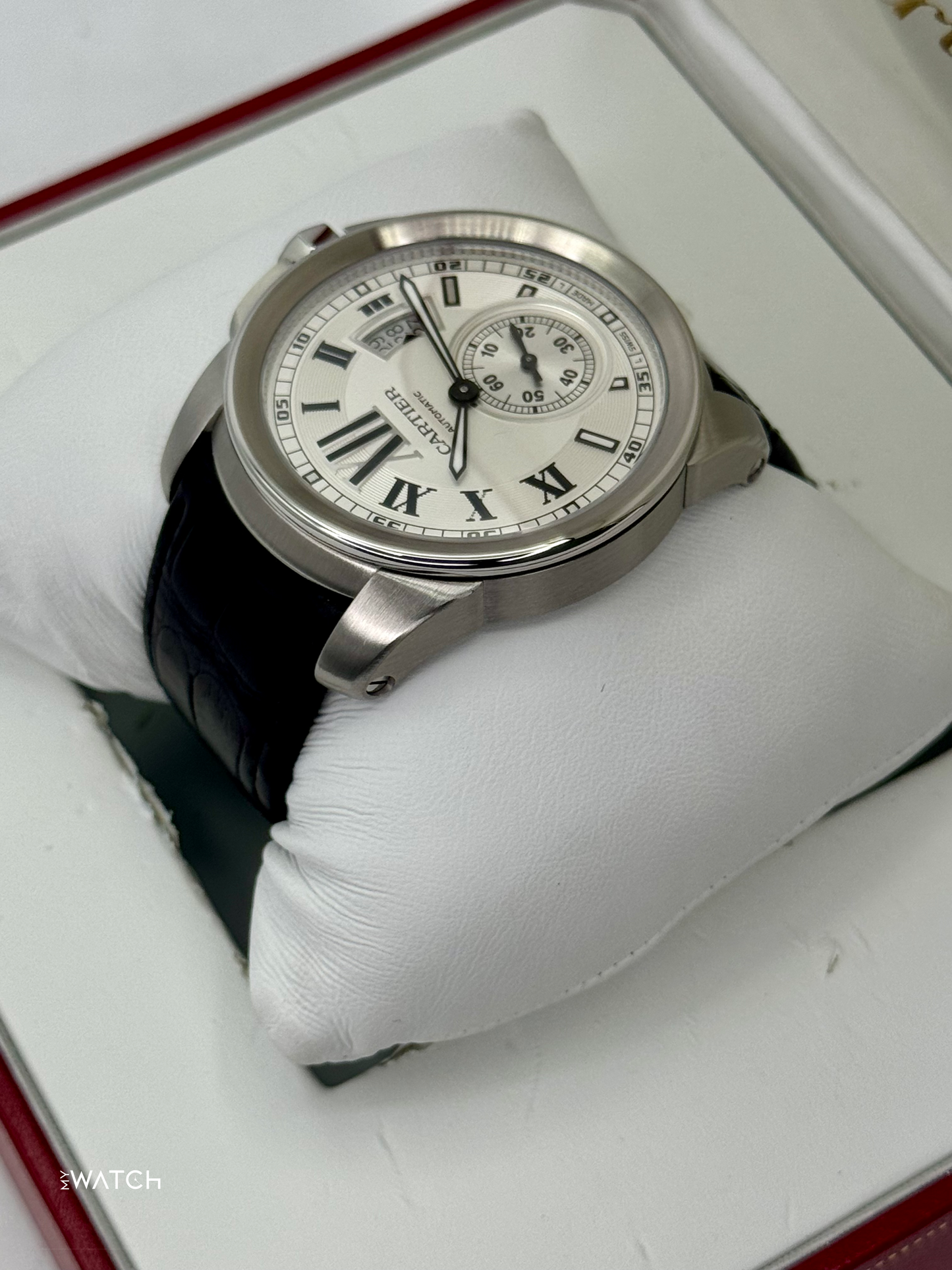 2013 Cartier Calibre De Cartier 42mm W7100037 Stainless Steel Silver Dial