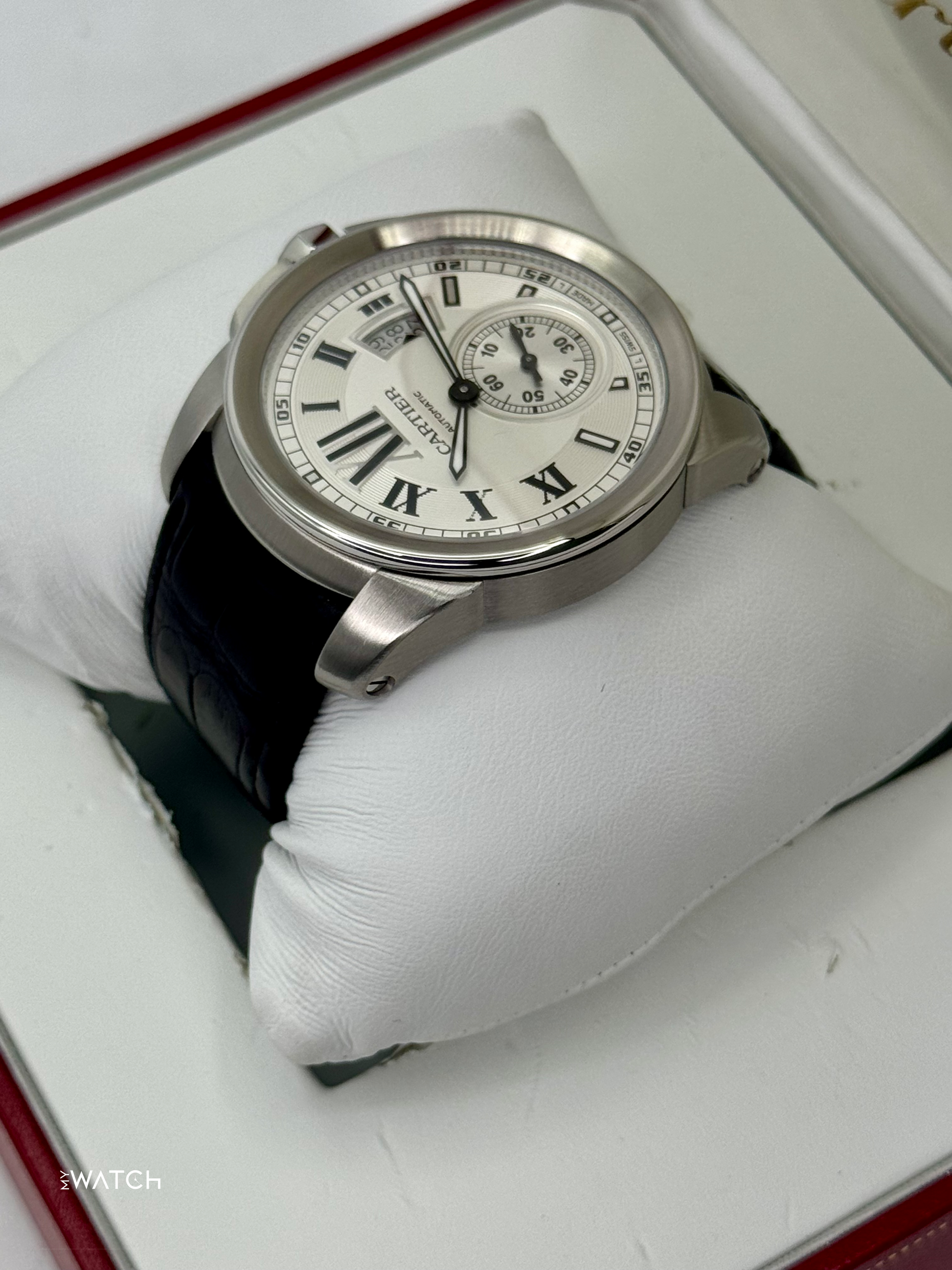 2013 Cartier Calibre De Cartier 42mm W7100037 Stainless Steel Silver Dial - MyWatchLLC