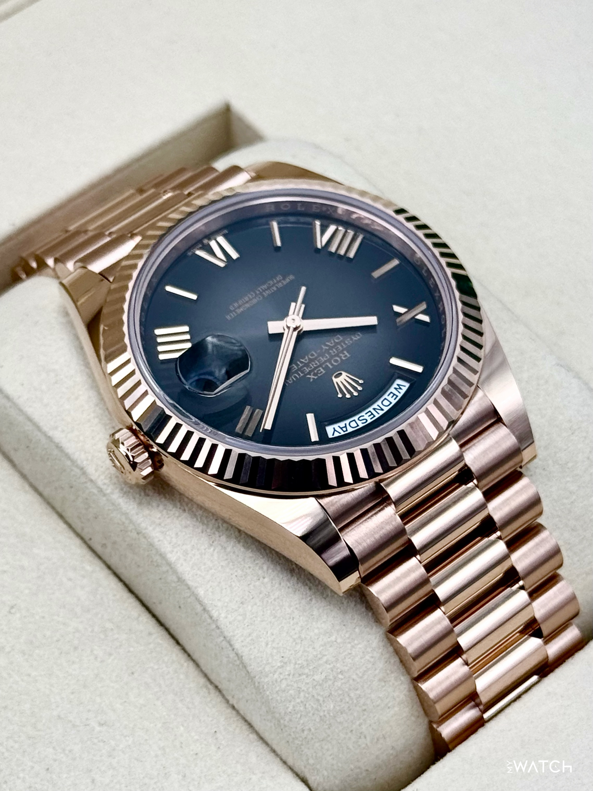 NEW 2026 Rolex Day-Date 40mm 228235 Presidential Slate Ombre Dial - MyWatchLLC