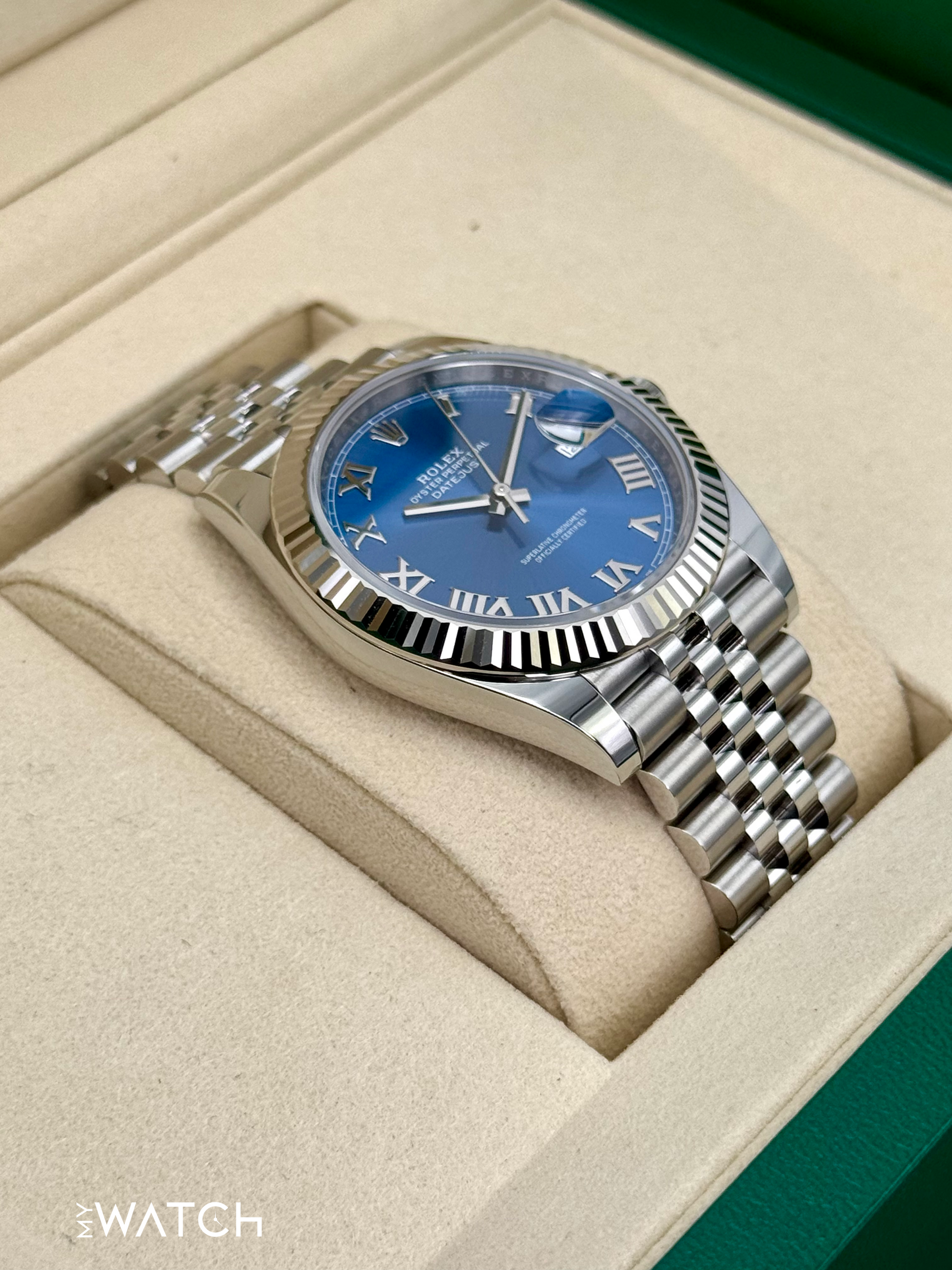 NEW 2025 Rolex Datejust 41mm 126334 Jubilee Blue Roman Numeral Dial - MyWatchLLC