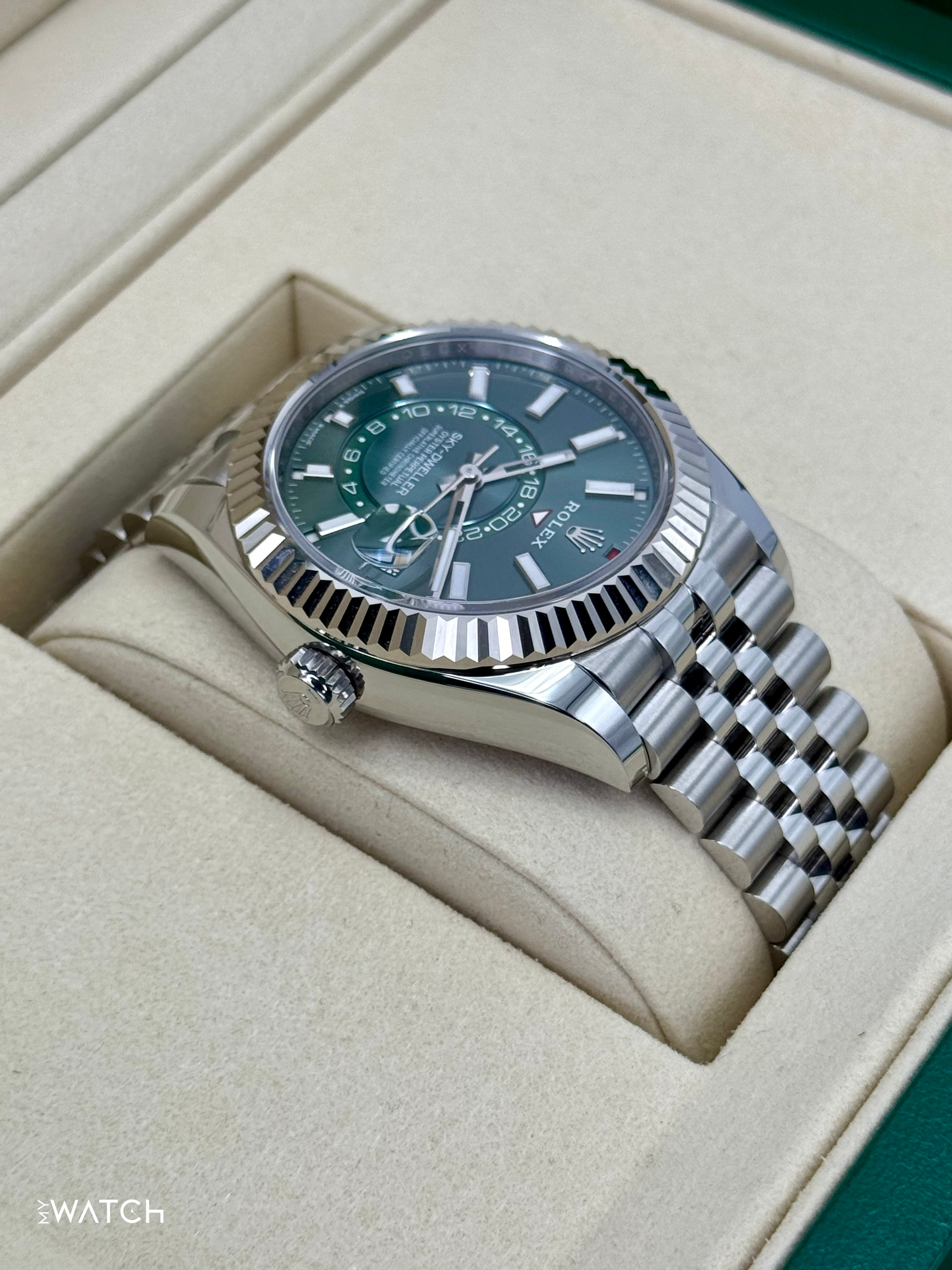 NEW 2025 Rolex Sky-Dweller 42mm 336934 Jubilee Green Dial - MyWatchLLC
