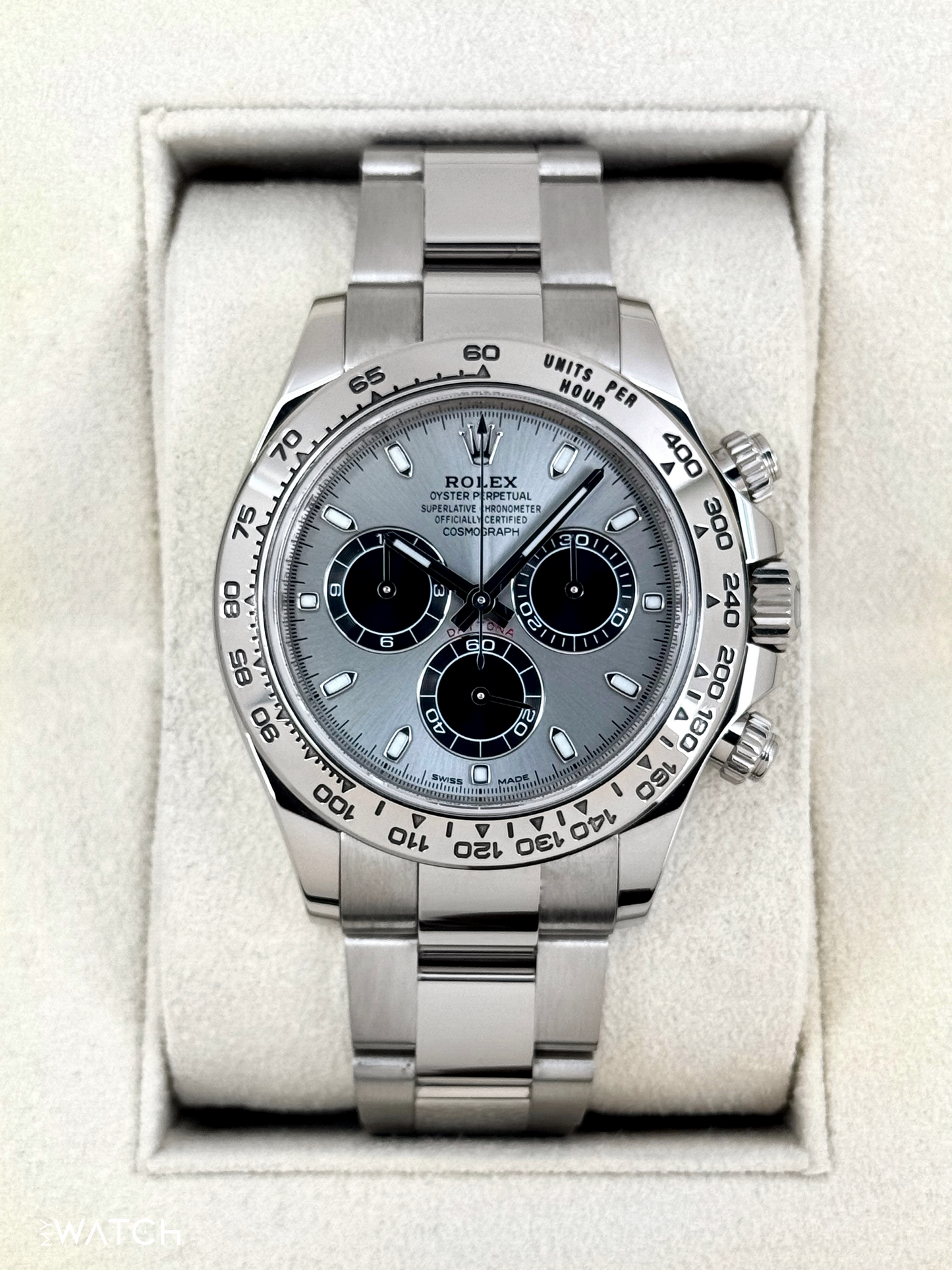 2019 Rolex Daytona 40mm 116509 White Gold Silver Ghost Dial