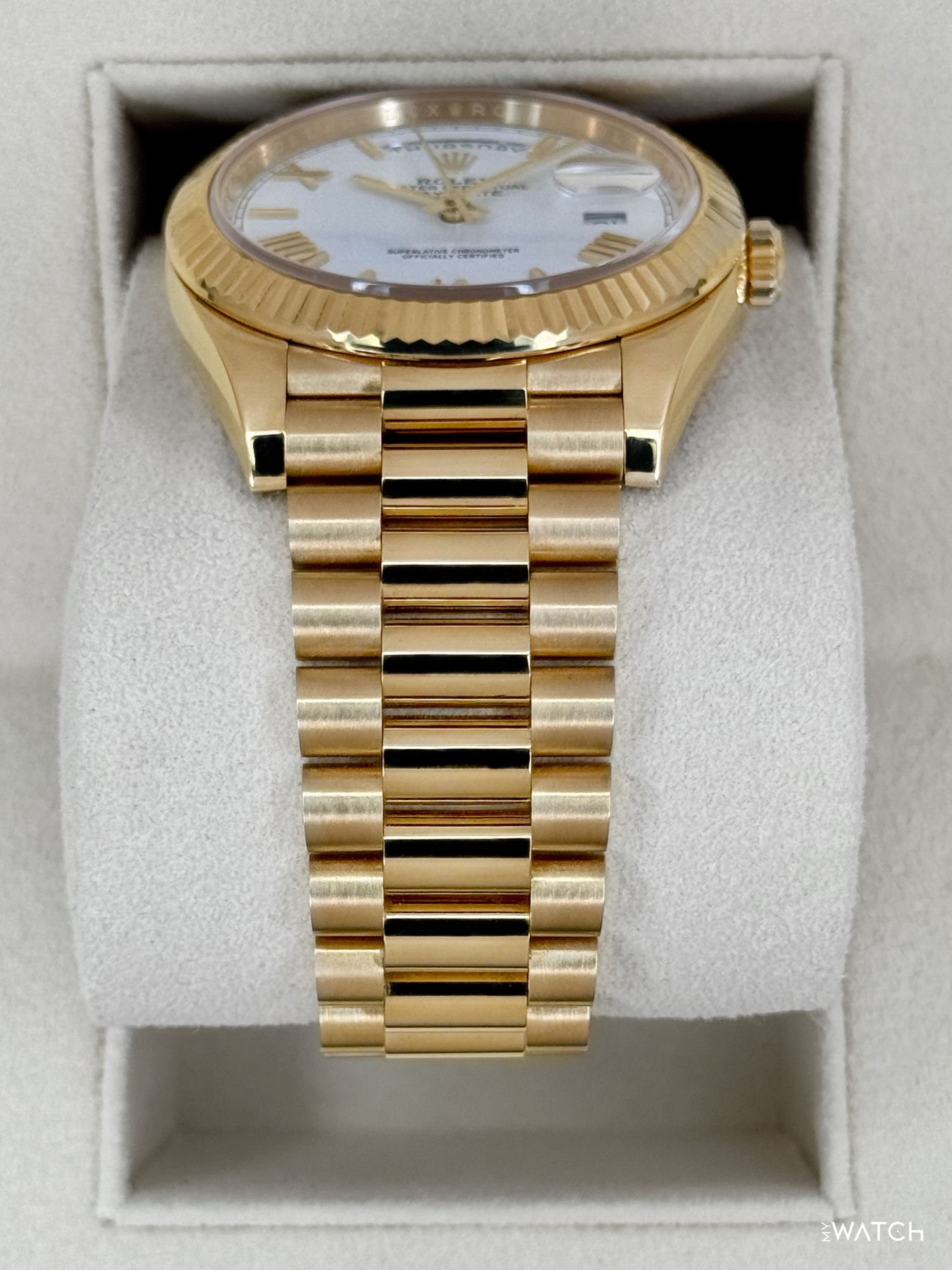 2022 Rolex Day-Date 40mm 228238 Presidential White Dial - MyWatchLLC