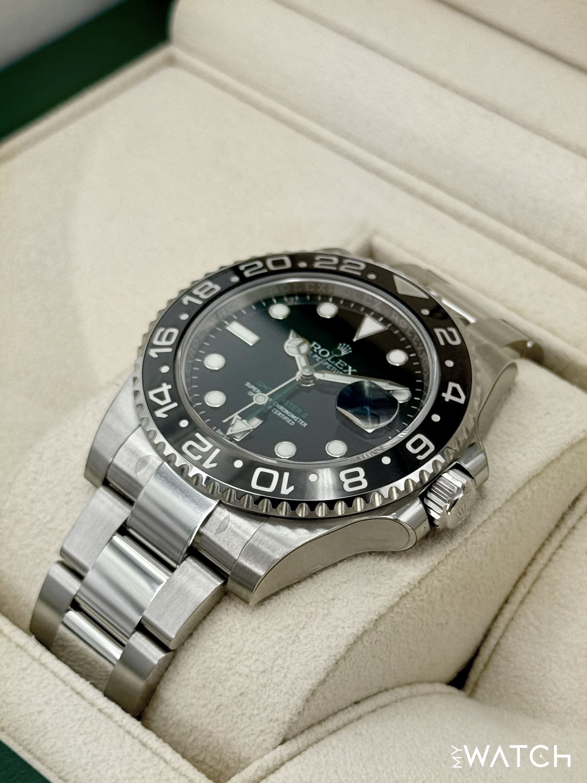 NEW OLD STOCK 2017 Rolex GMT-Master II 40mm 116710LN Stainless Steel Black Dial (STICKERED) - MyWatchLLC