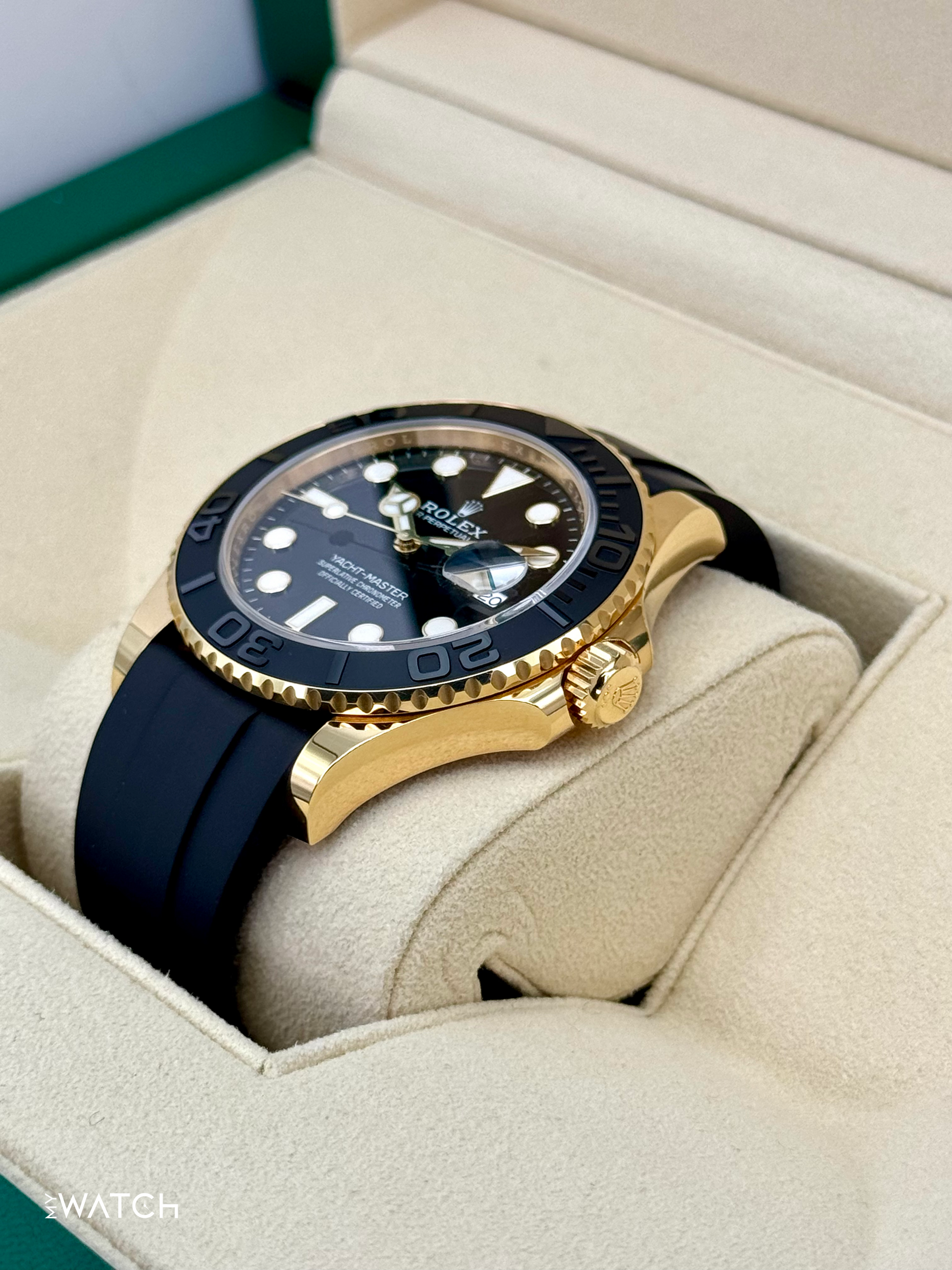 2023 Rolex Yacht-Master 42mm 226658 Gold Oysterflex Black Dial - MyWatchLLC