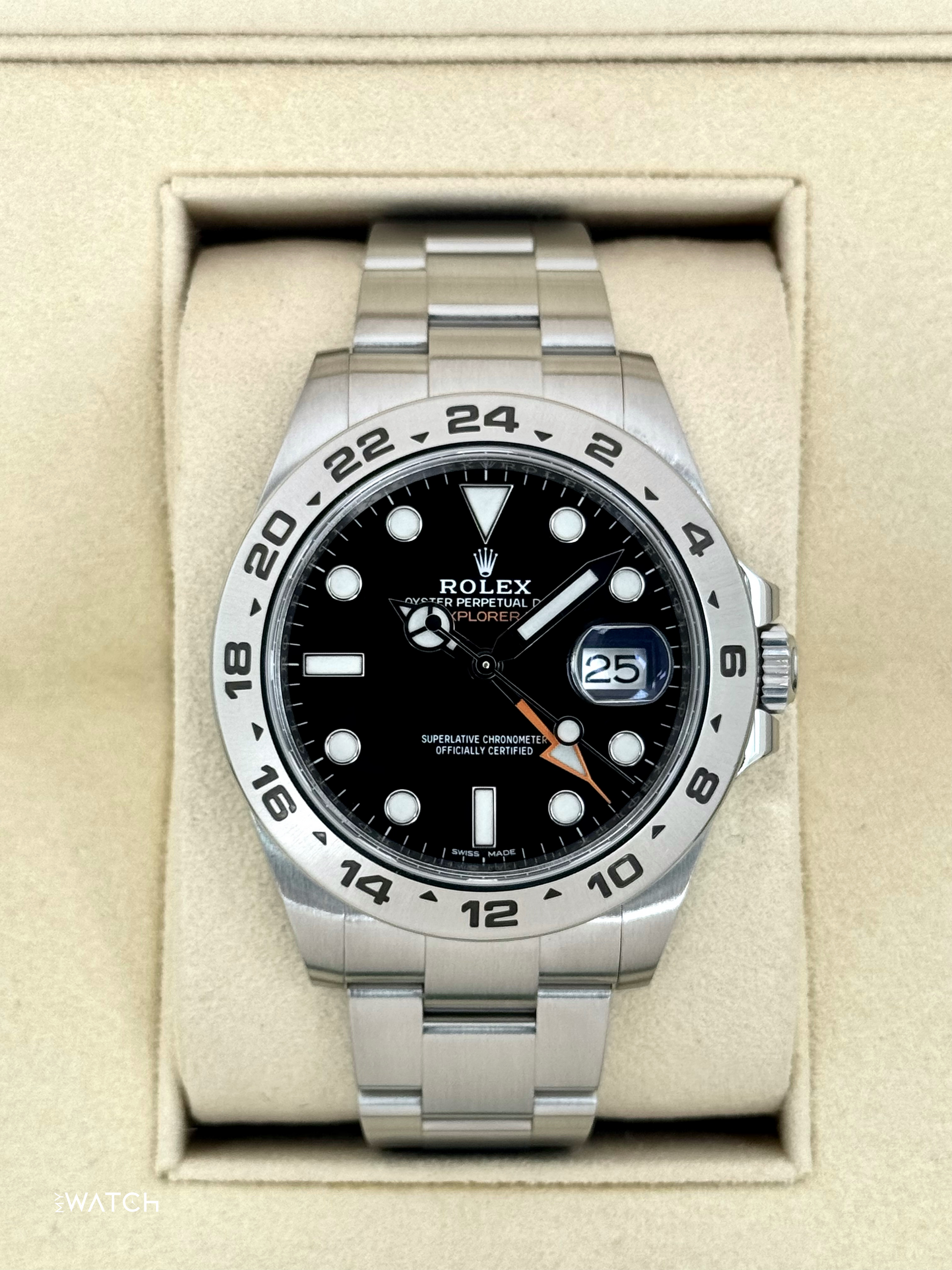 2019 Rolex Explorer II 42mm 216570 Stainless Steel Black Dial - MyWatchLLC