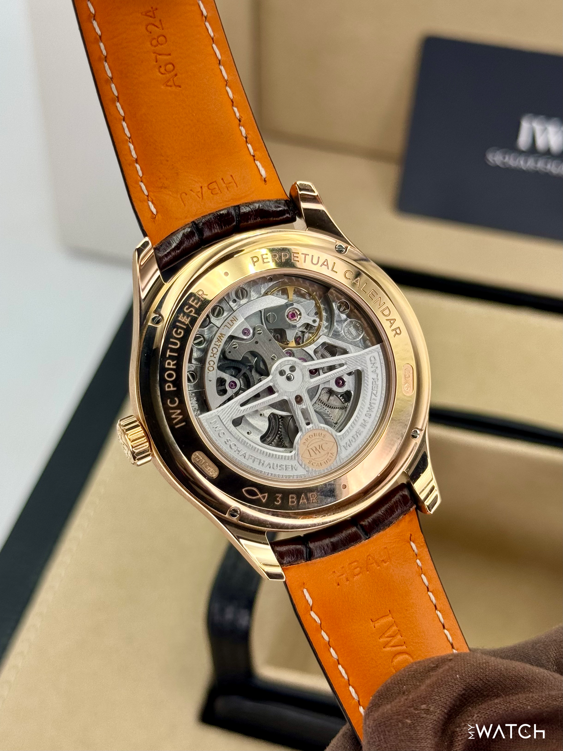 2025 IWC Portugieser Perpetual Calendar 42.4mm IW344202 Rose Gold Silver Dial - MyWatchLLC