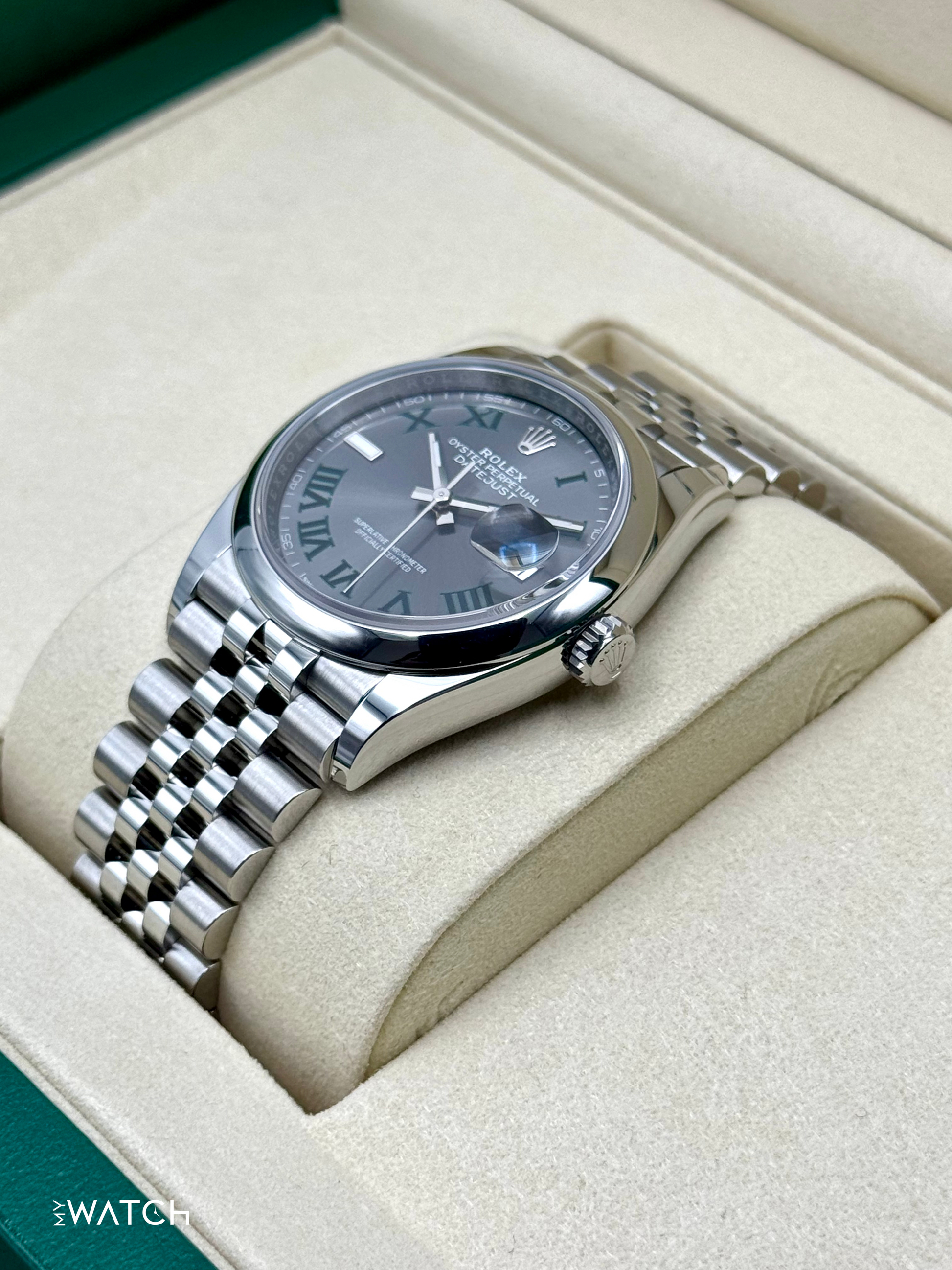 NEW 2025 Rolex Datejust 36mm 126200 Jubilee Wimbledon Dial - MyWatchLLC