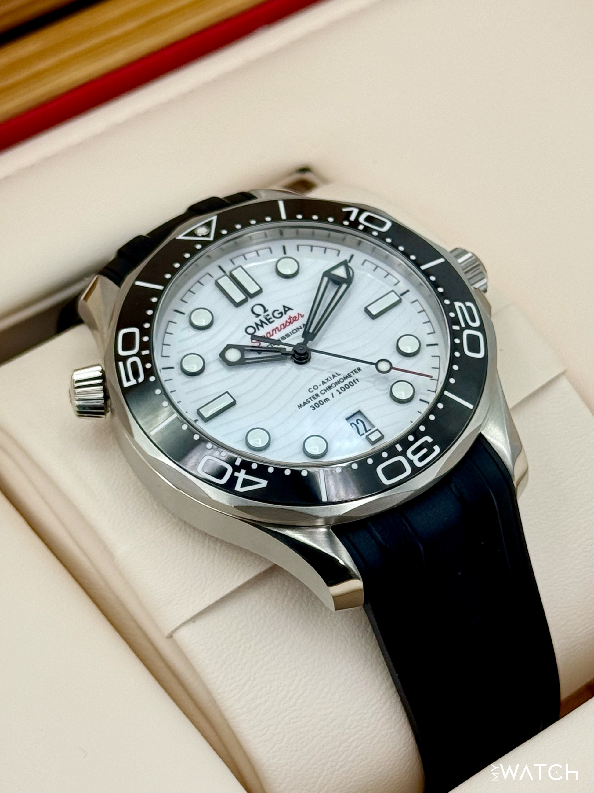 NEW 2022 Omega Seamaster Diver 300M 42mm 210.30.42.20.04.001 White Dial - MyWatchLLC