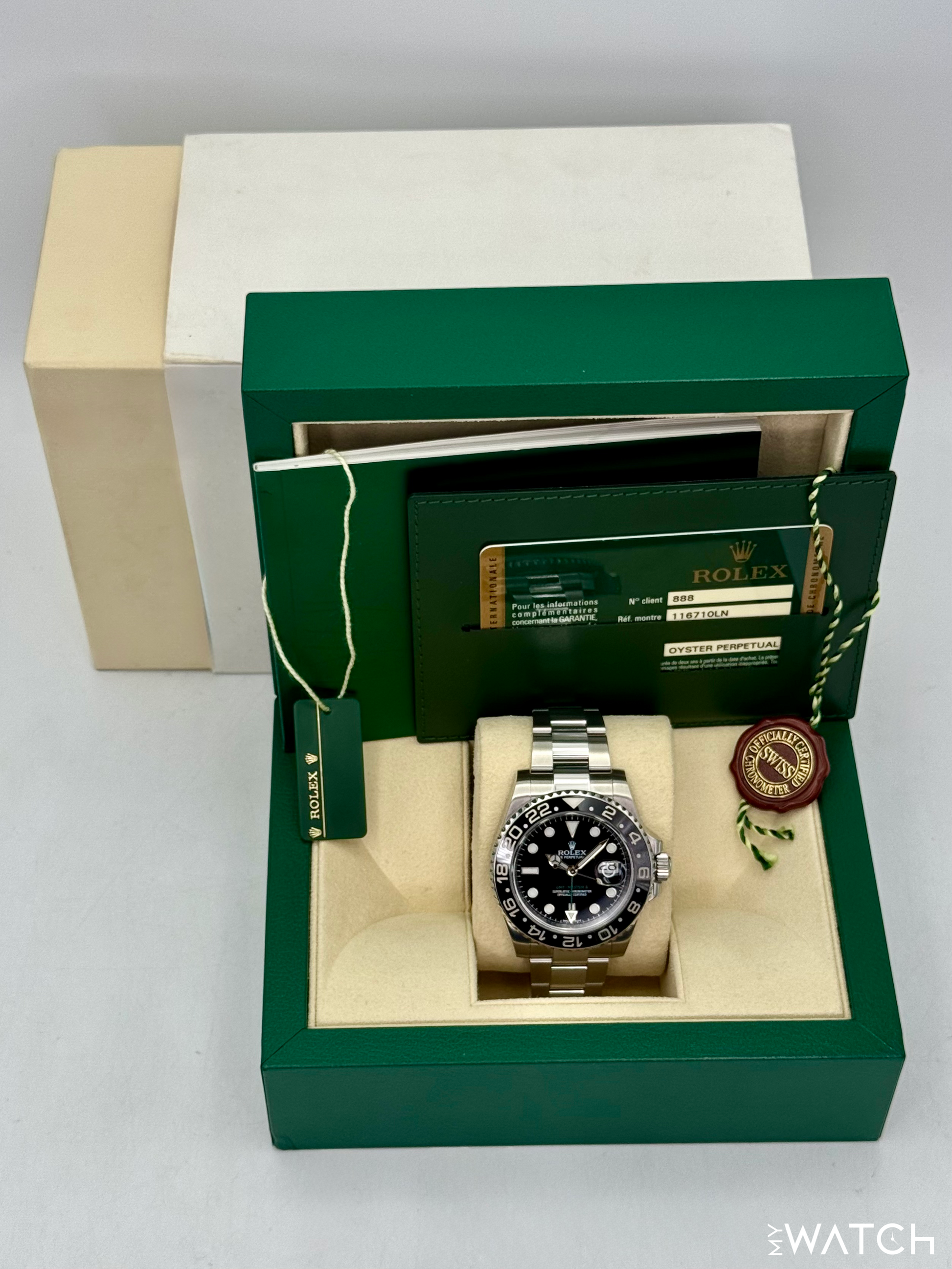2015 Rolex GMT-Master II 40mm 116710LN Stainless Steel Black Dial - MyWatchLLC