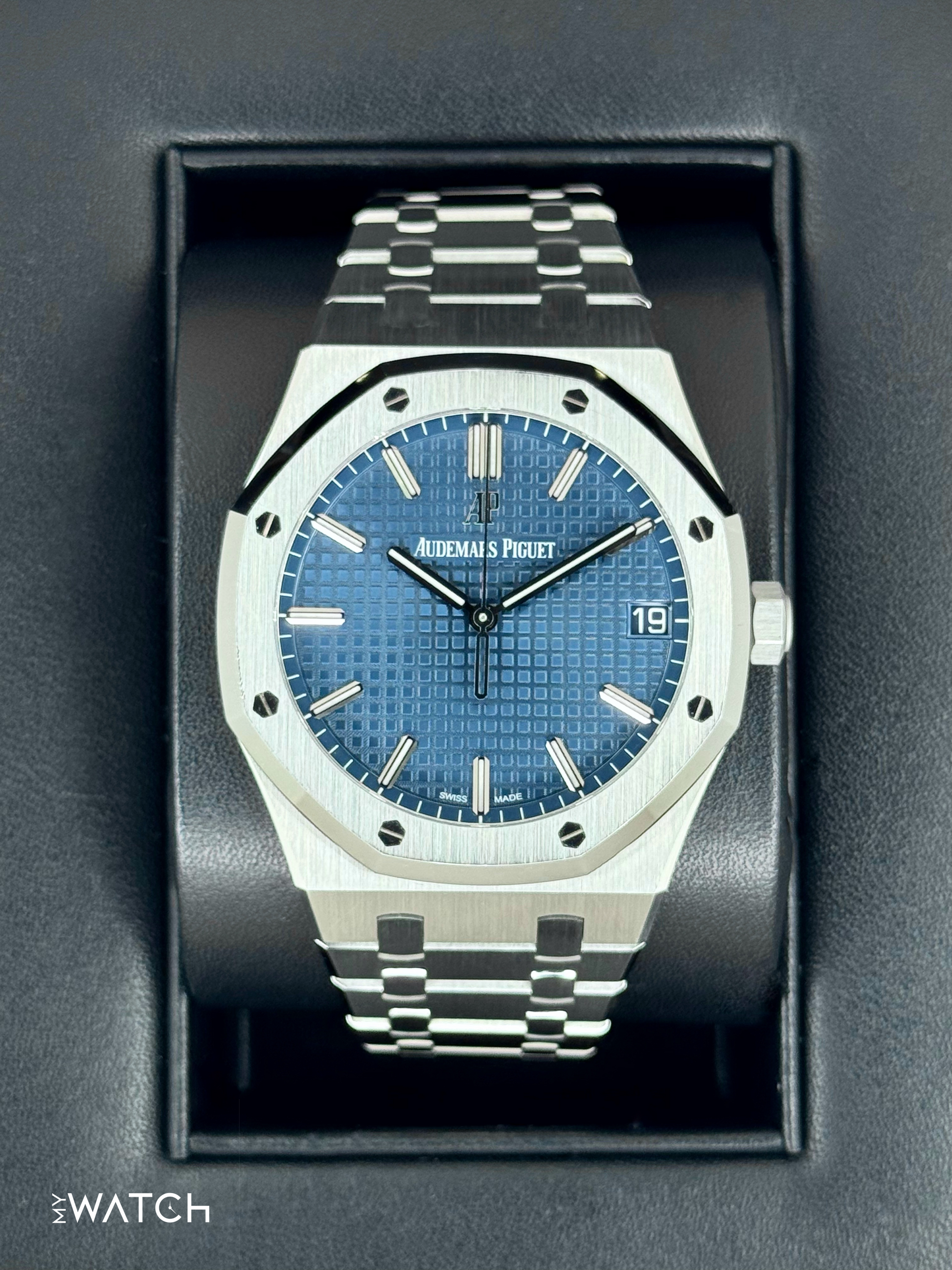 2019 Audemars Piguet Royal Oak 41mm 15500ST Blue Dial - MyWatchLLC