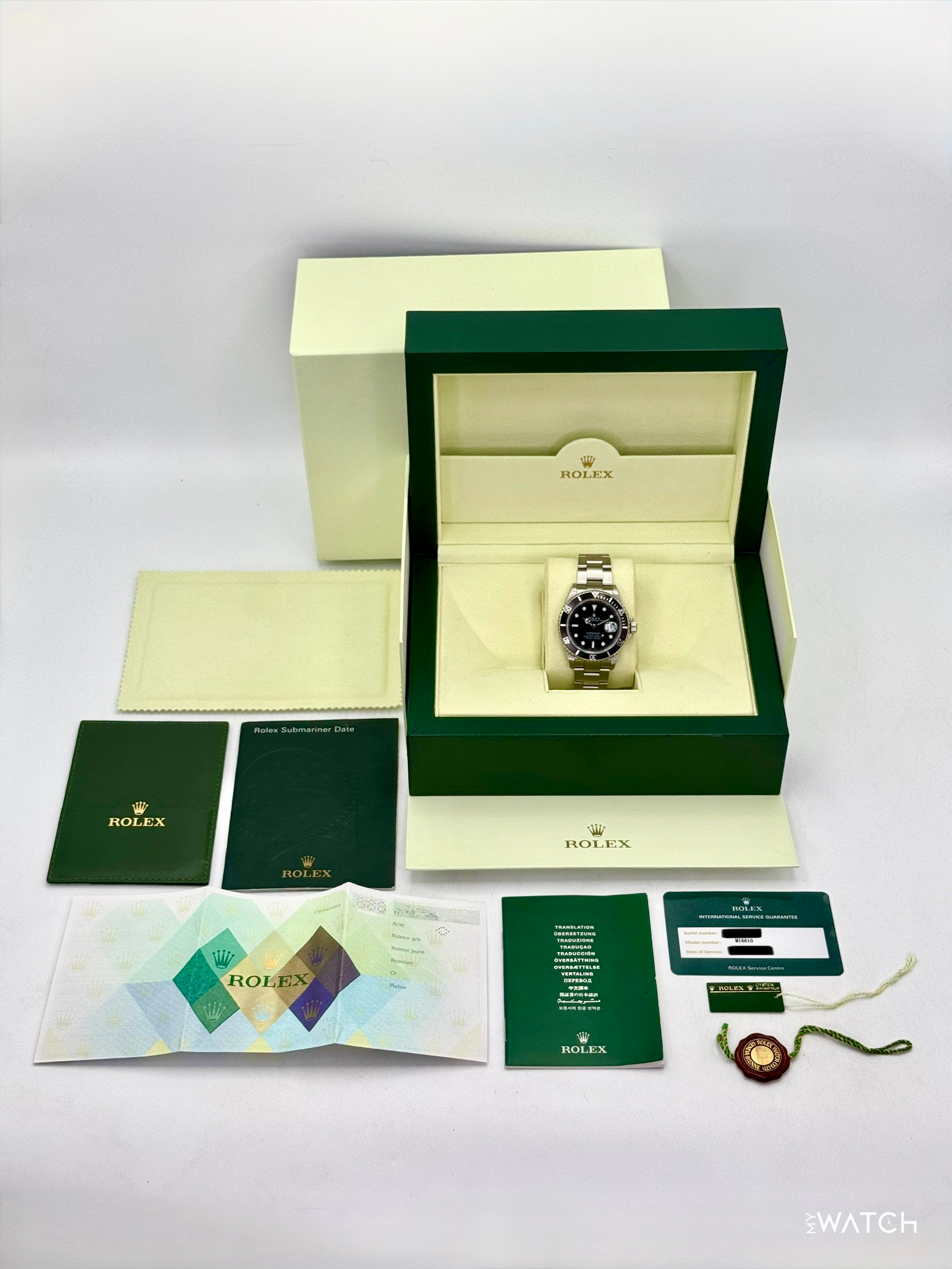 2005 Rolex Submariner 41mm 16610 Stainless Steel Black Dial (Collectors Set) - MyWatchLLC