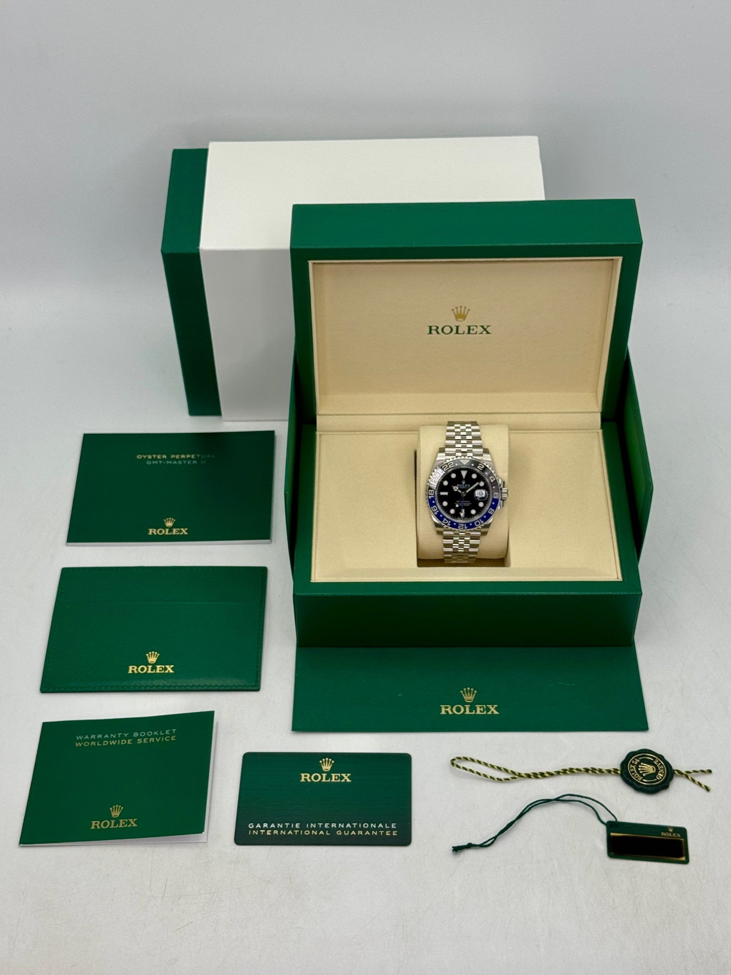 NEW 2026 Rolex GMT-Master II Batgirl 40mm 126710BLNR Jubilee (NEW STYLE CARD)