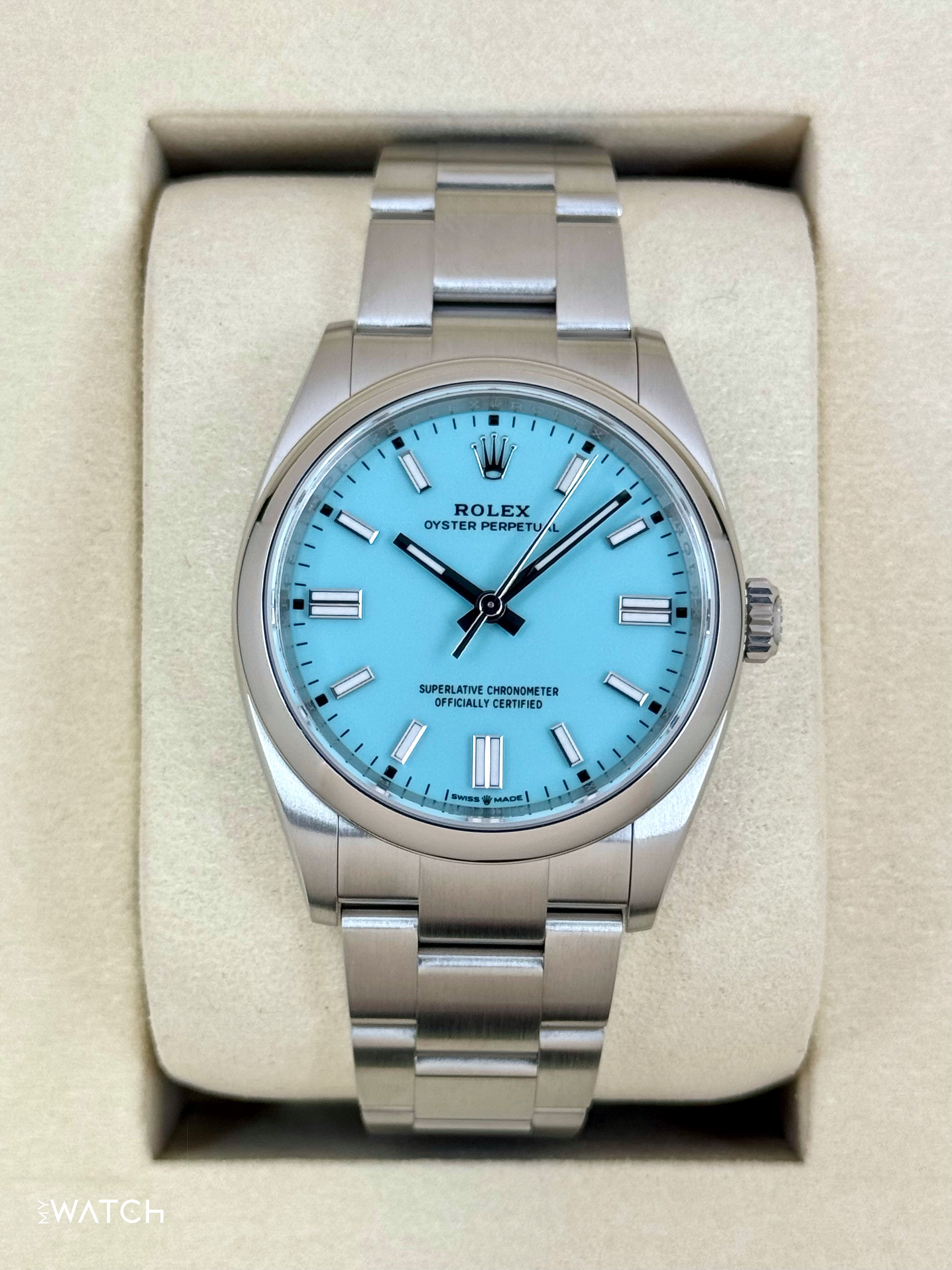 NEW 2025 Rolex Oyster Perpetual 36mm 126000 Tiffany Blue Dial