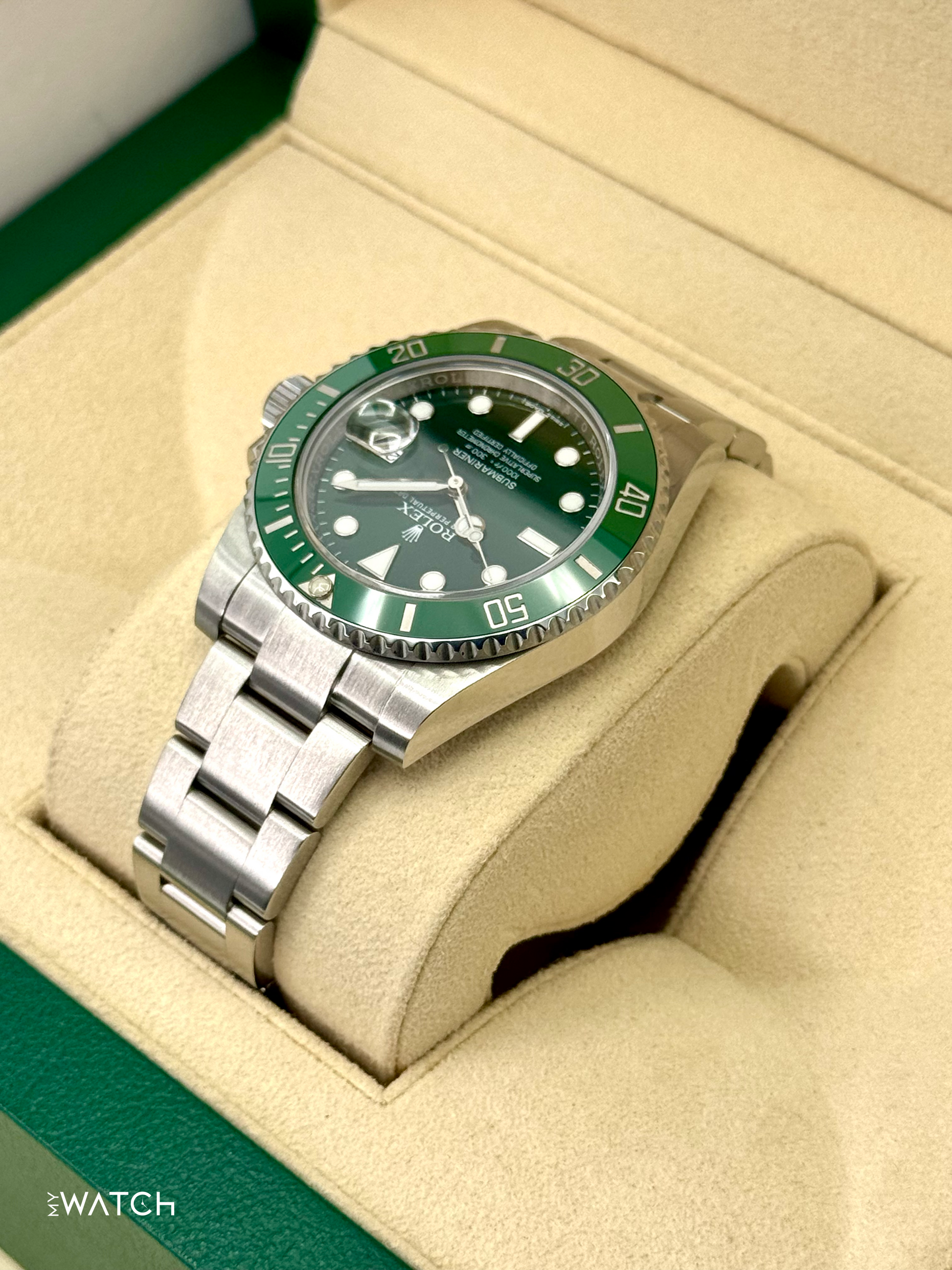 2016 Rolex Submariner “Hulk” 40mm 116610LV Green Dial - MyWatchLLC