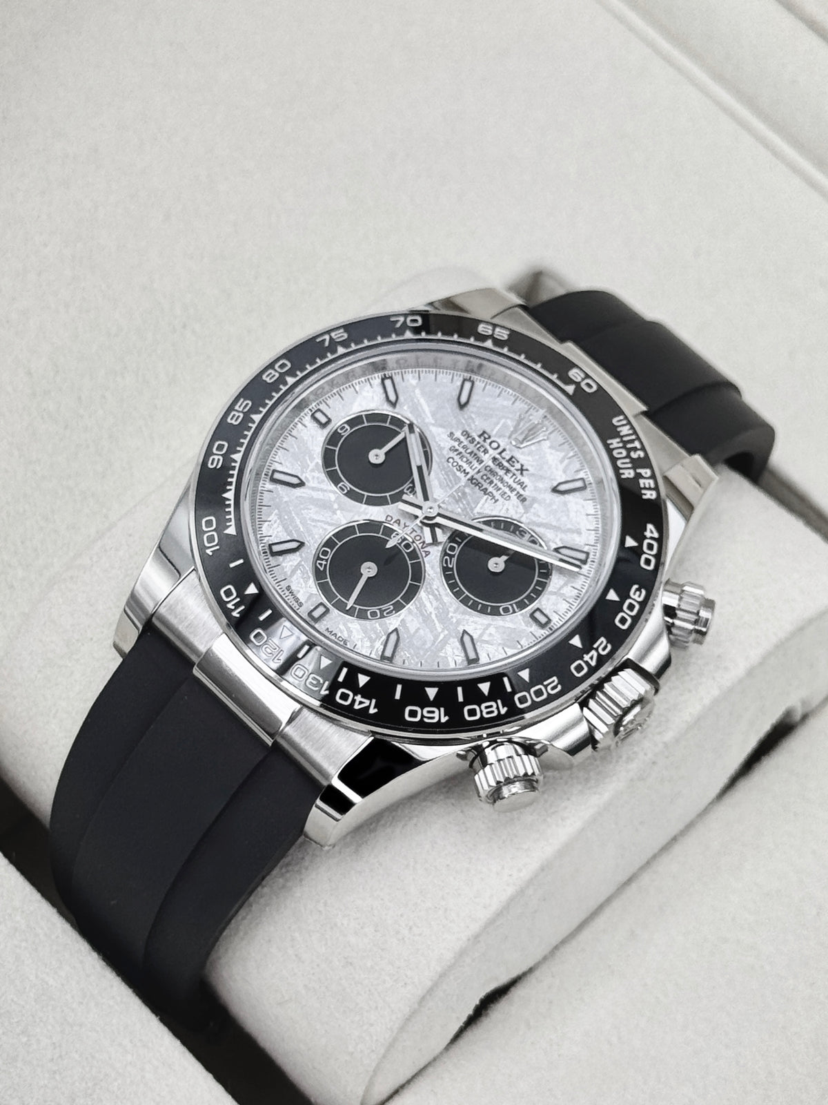 NEW 2026 Rolex Daytona 40mm 126519LN White Gold Oysterflex Meteorite Dial - MyWatchLLC