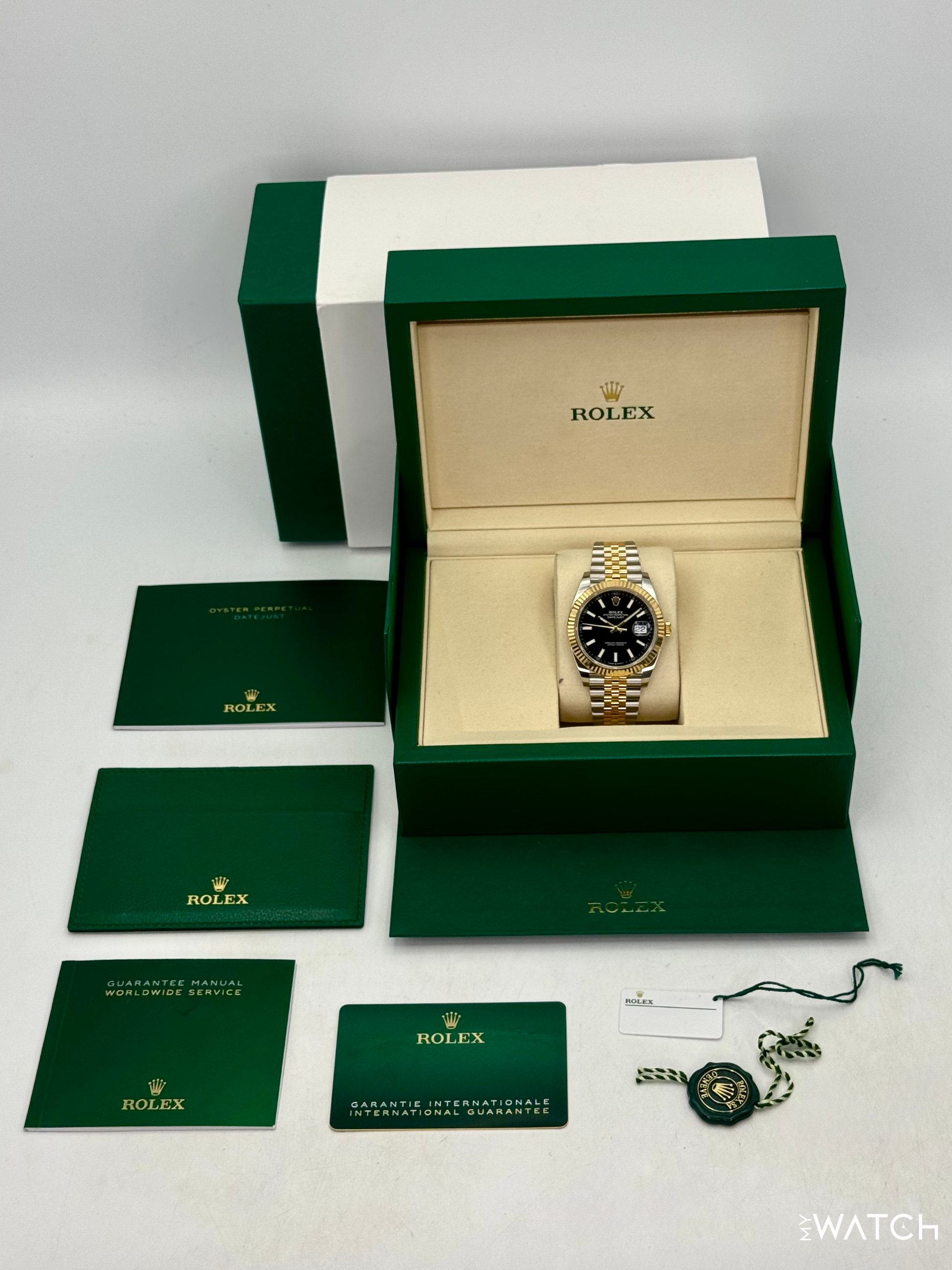 2025 Rolex Datejust 41mm 126333 Two-Tone Jubilee Black Dial - MyWatchLLC