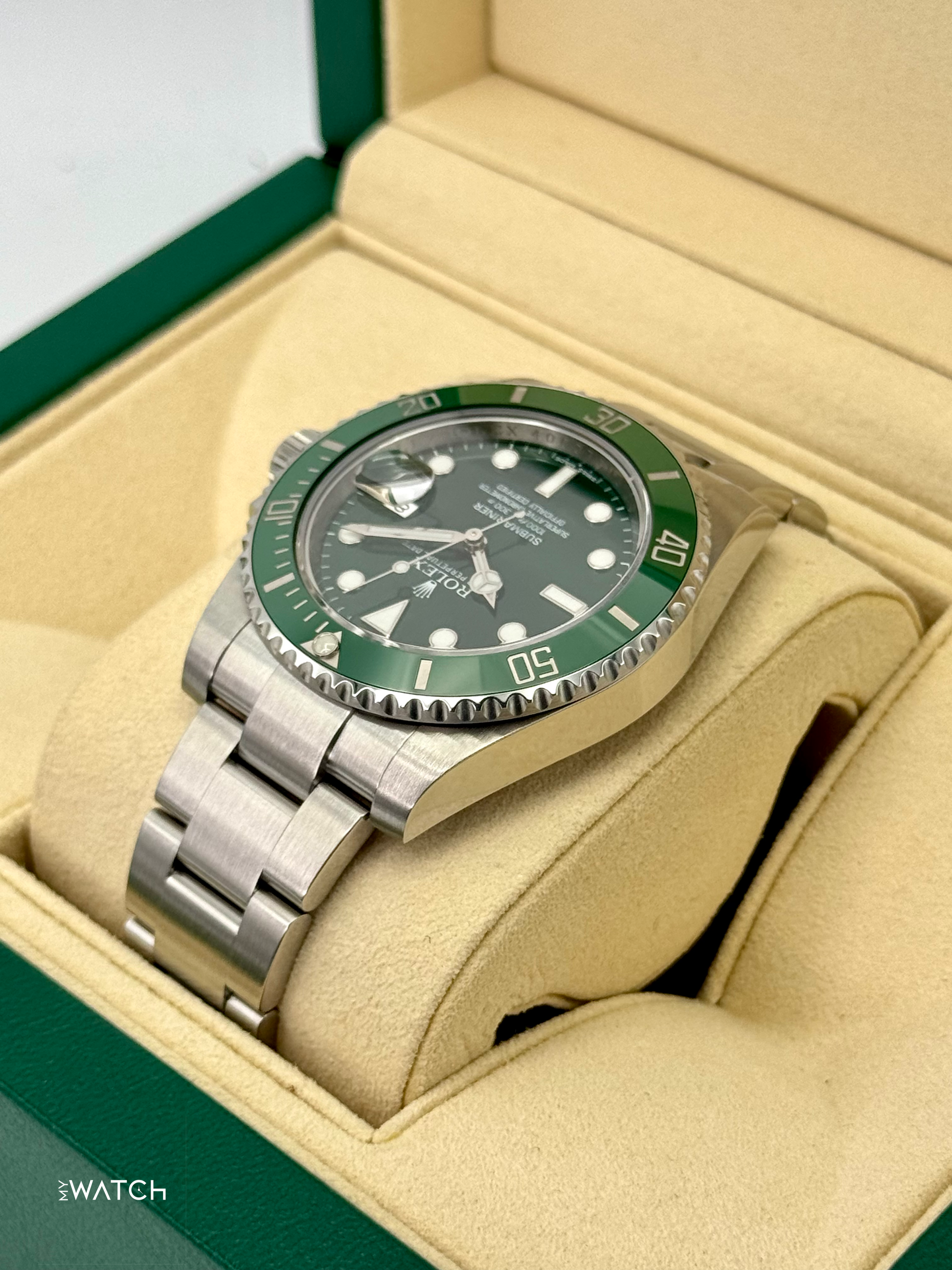2015 Rolex Submariner “Hulk” 40mm 116610LV Green Dial - MyWatchLLC