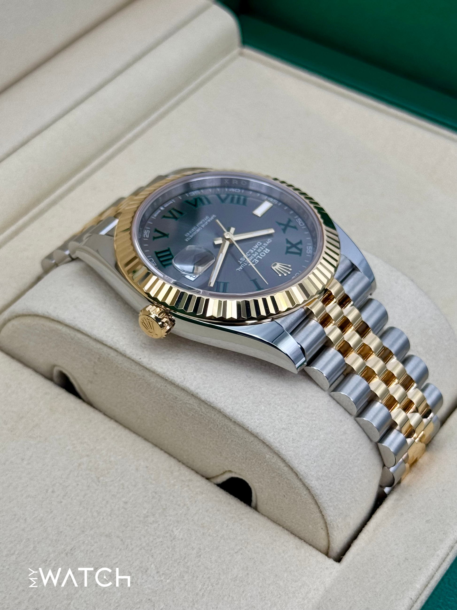 NEW 2025 Rolex Datejust 41mm 126333 Two-Tone Jubilee Wimbledon Dial - MyWatchLLC