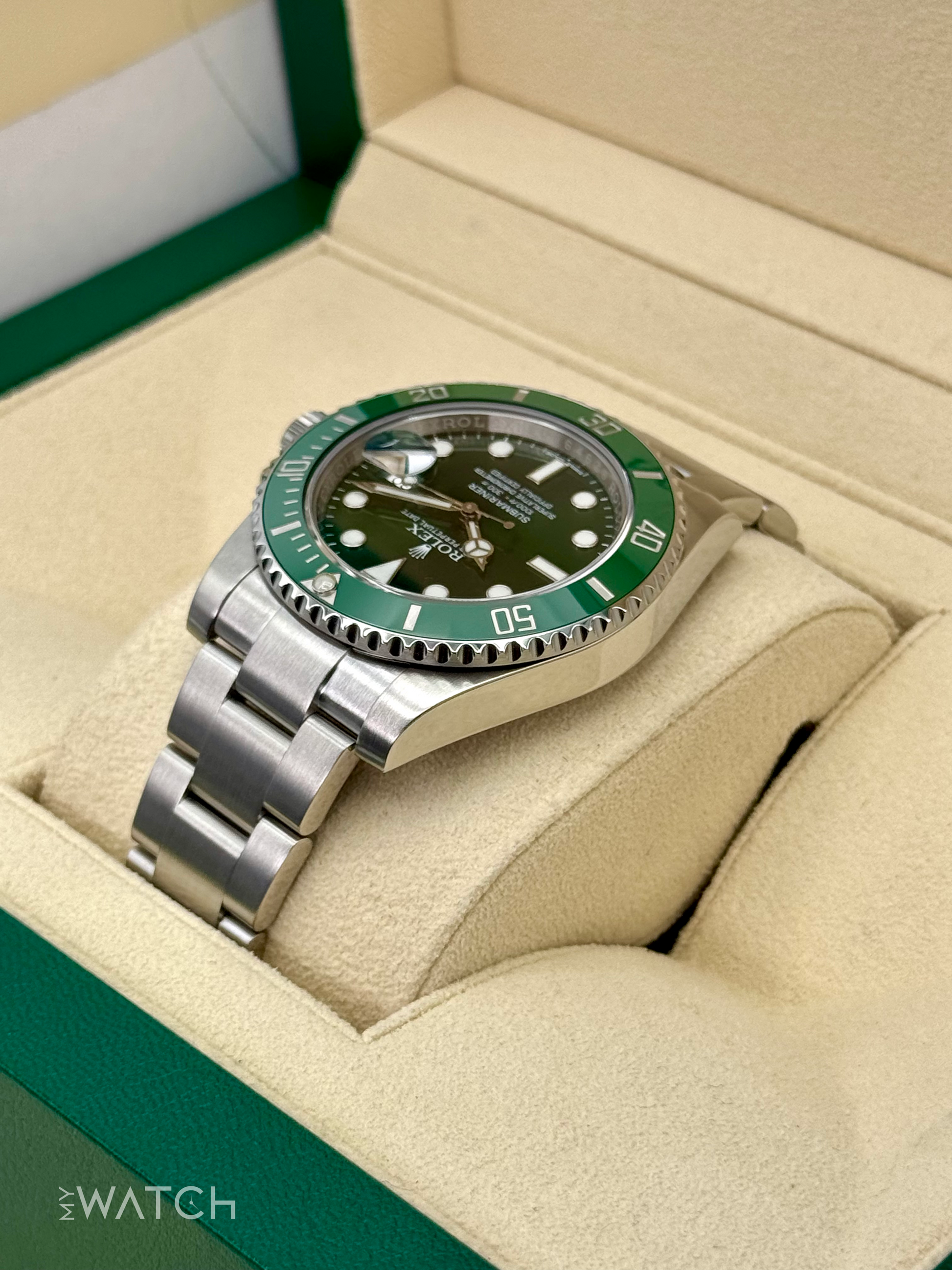 2015 Rolex Submariner “Hulk” 40mm 116610LV Green Dial - MyWatchLLC