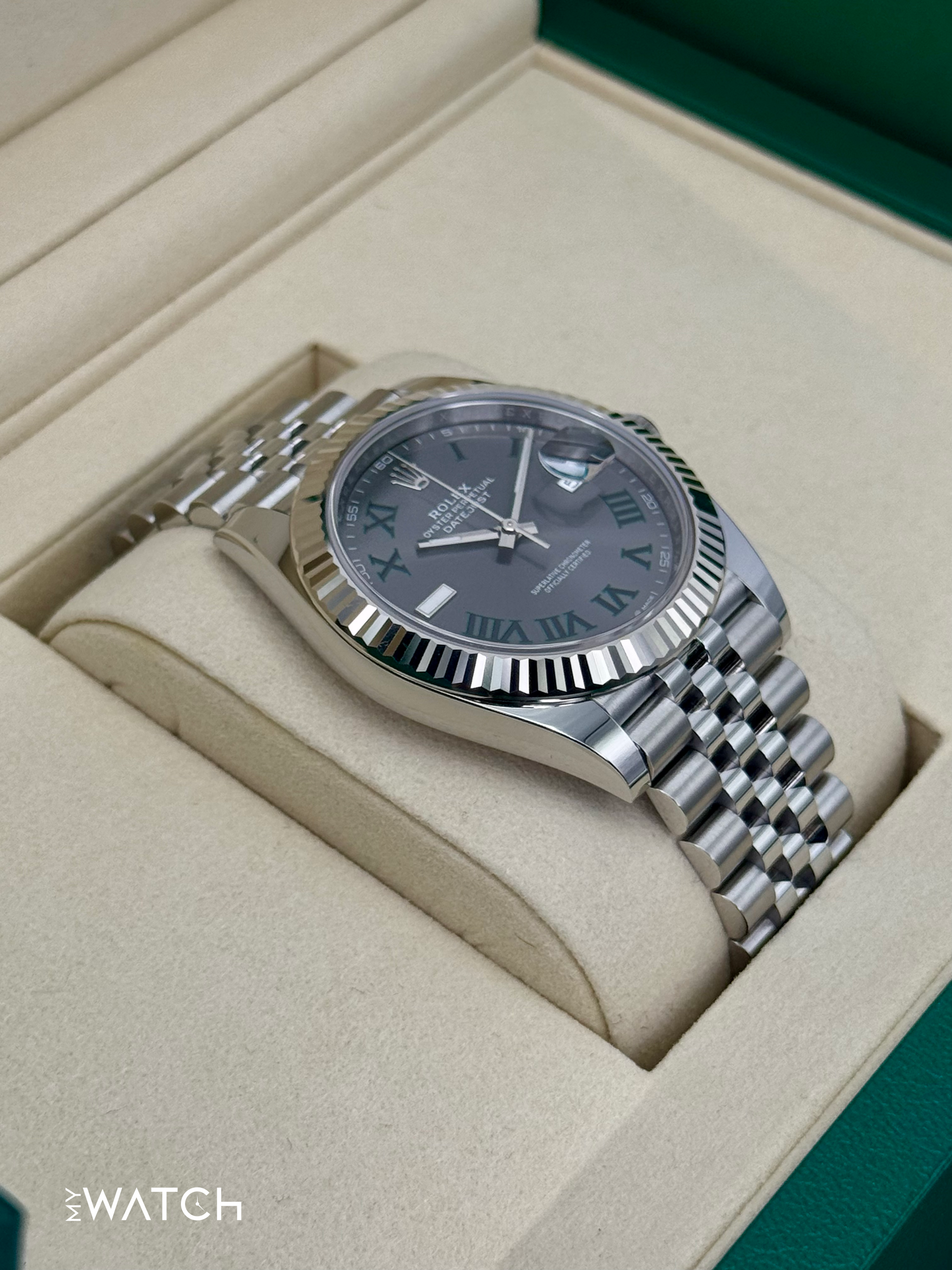 NEW 2025 Rolex Datejust 41mm 126334 Jubilee Wimbledon Dial - MyWatchLLC