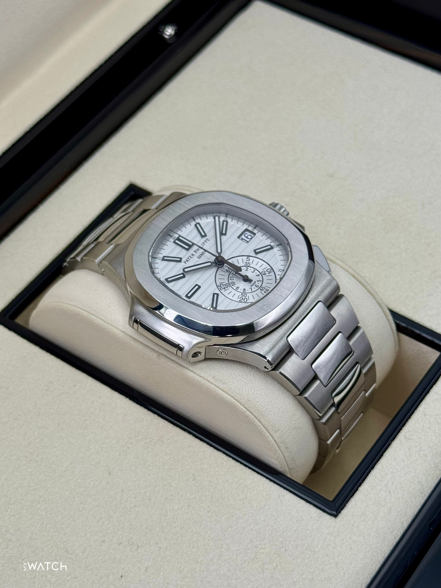 2014 Patek Philippe Nautilus Chrono 40.5mm 5980/1A Stainless Steel White Dial - MyWatchLLC