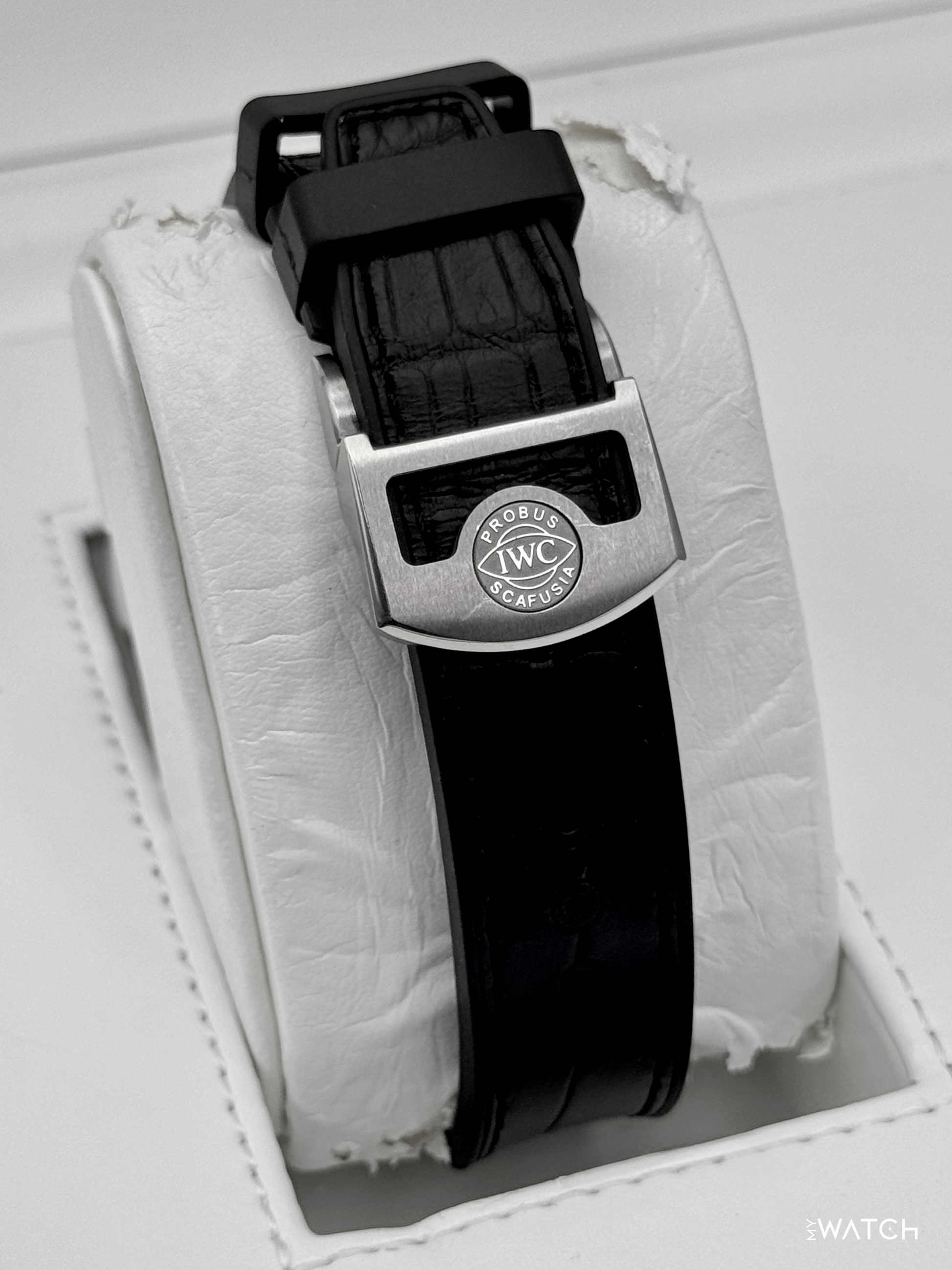 2011 IWC Portuguese Chronograph 45mm IW390204 Stainless Steel Black Dial - MyWatchLLC