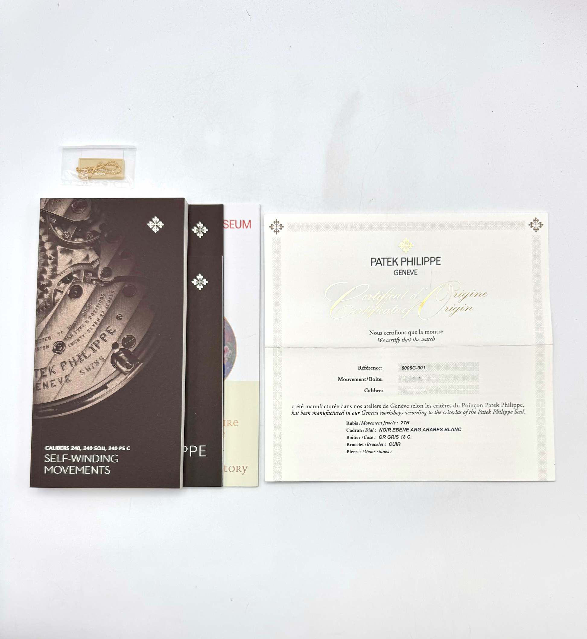 2019 Patek Philippe Calatrava 6006G White Gold Black Dial - MyWatchLLC