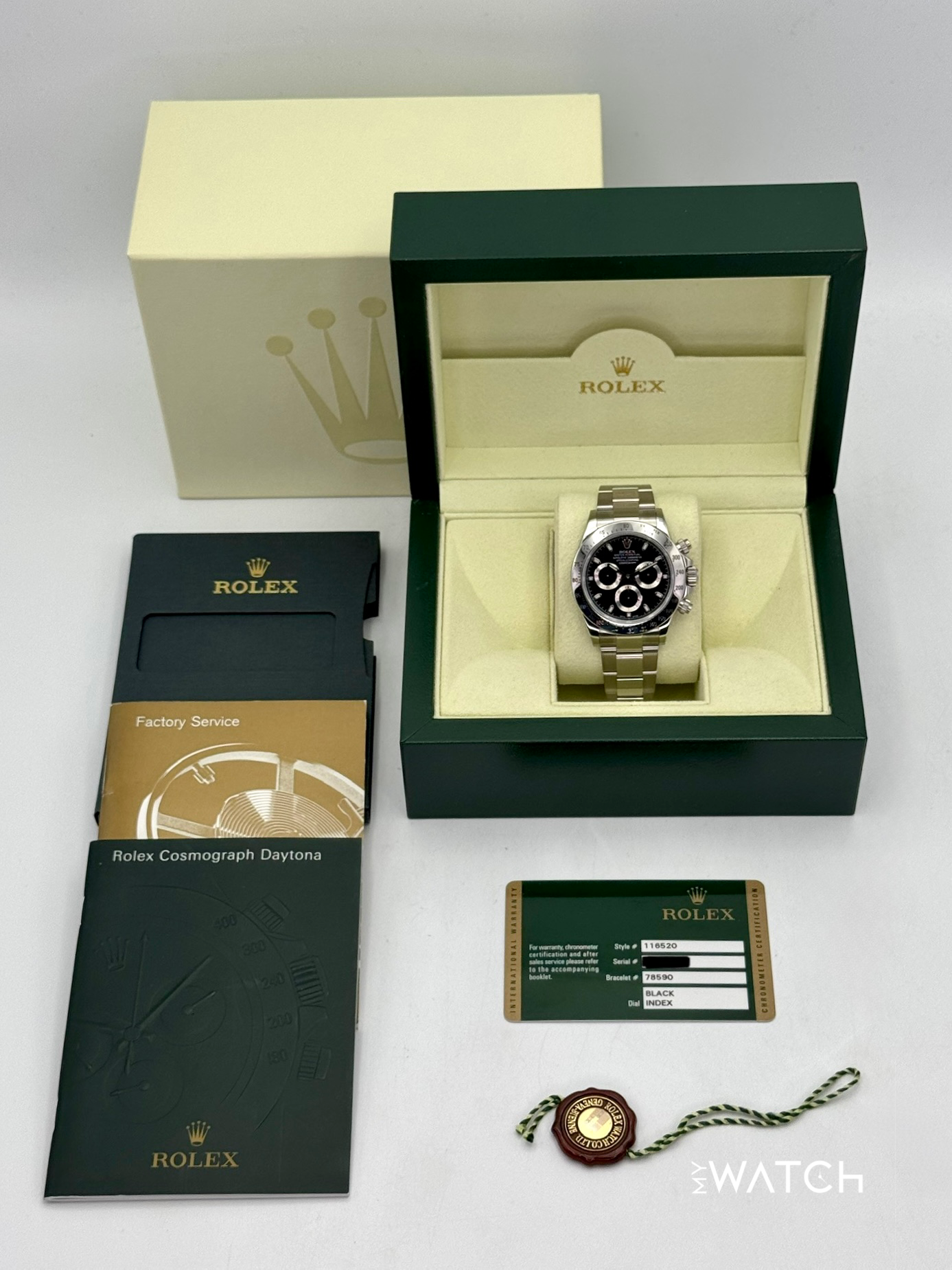 2013 Rolex Daytona 40mm 116520 Stainless Steel Black APH Dial